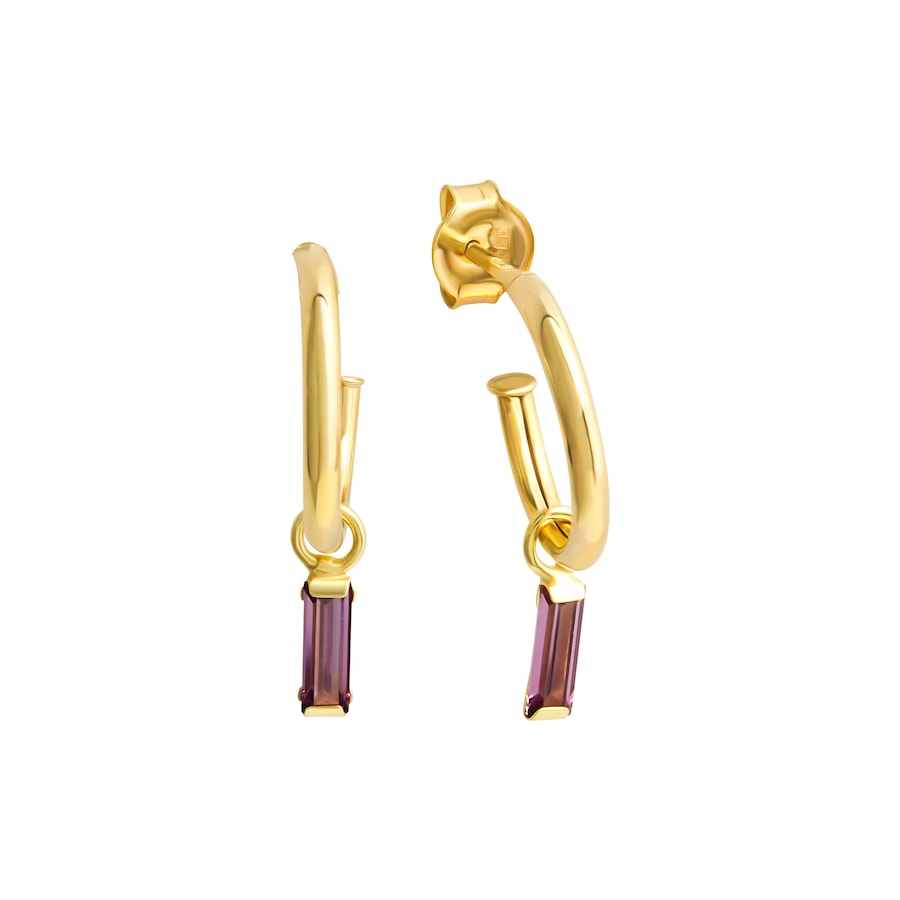 Fascination by Ellen K. Ohrhänger 333/- Gold Zirkonia lila gelb vergoldet Damen
