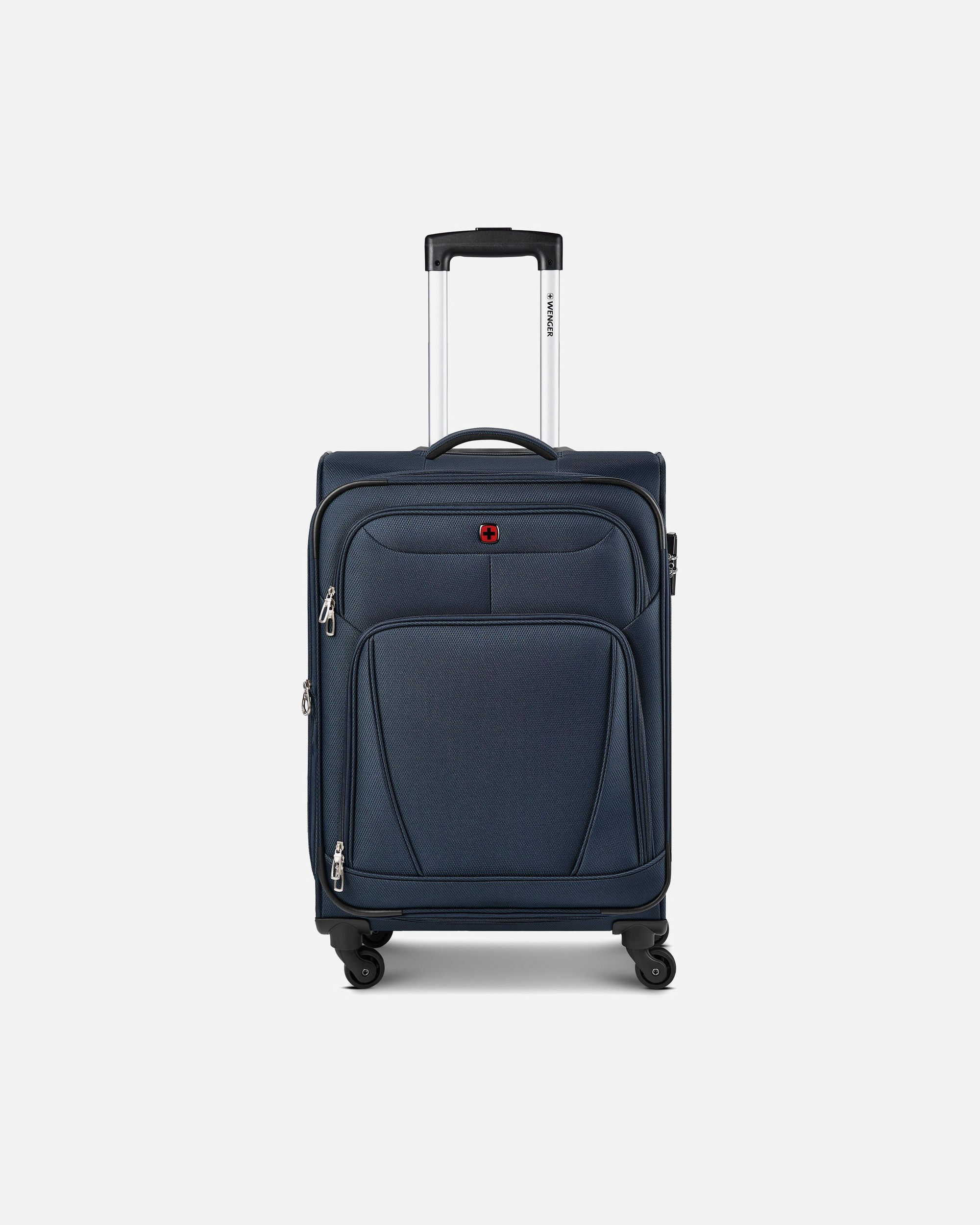 Trolley für Männlich Wenger Beaumont 4 Rollen Trolley M 67 cm mit Dehnfalte navy