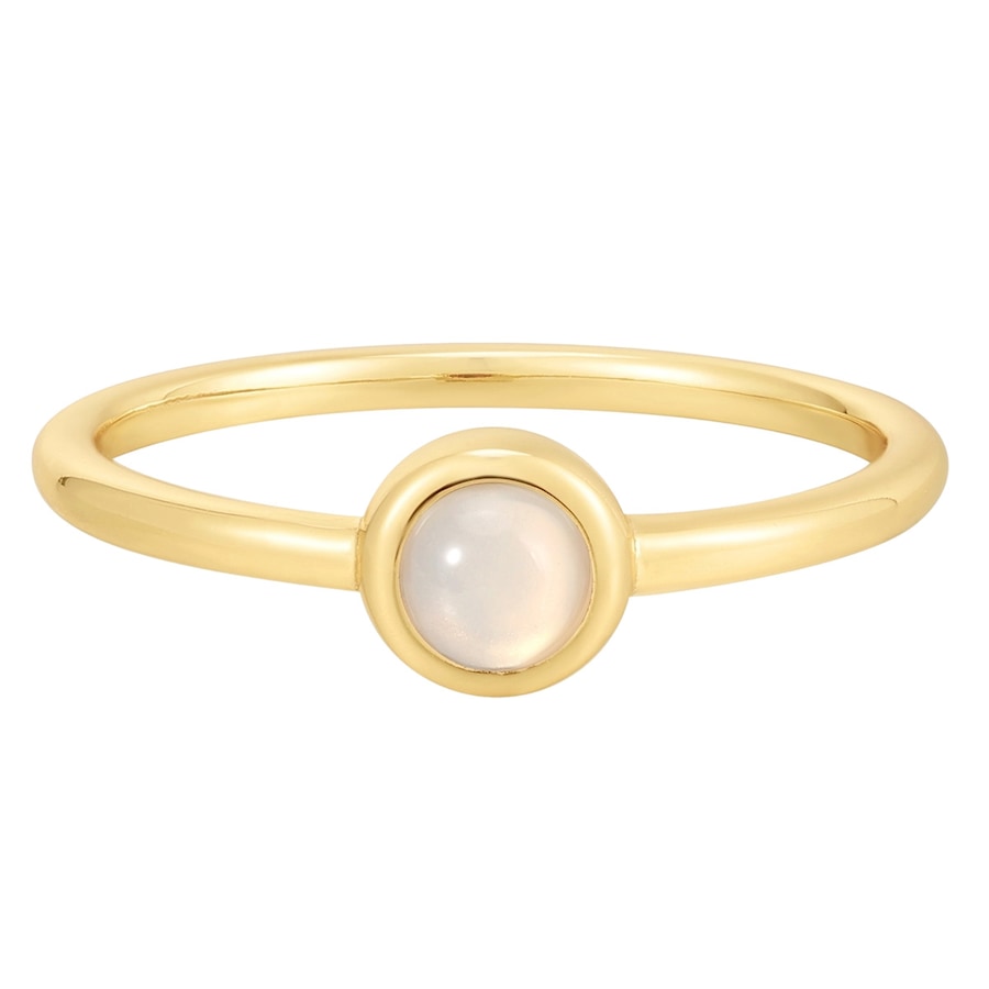 Glanzstücke München Ring aus Sterling Silber in Gelbgold mit Mondstein (synth.) 56 Damen
