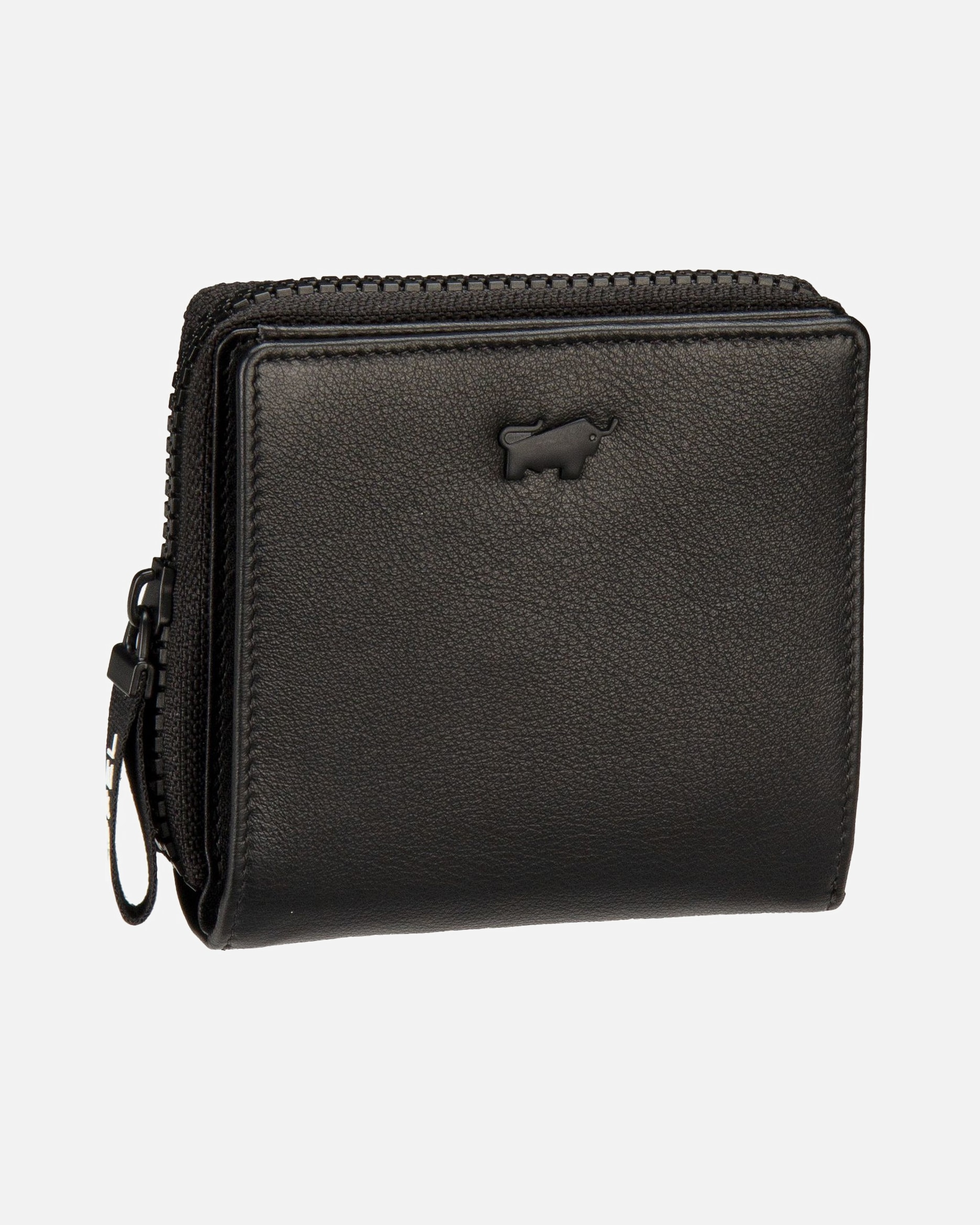 Portemonnaie für Unisex Braun Büffel Geldbörse Capri Schwarz