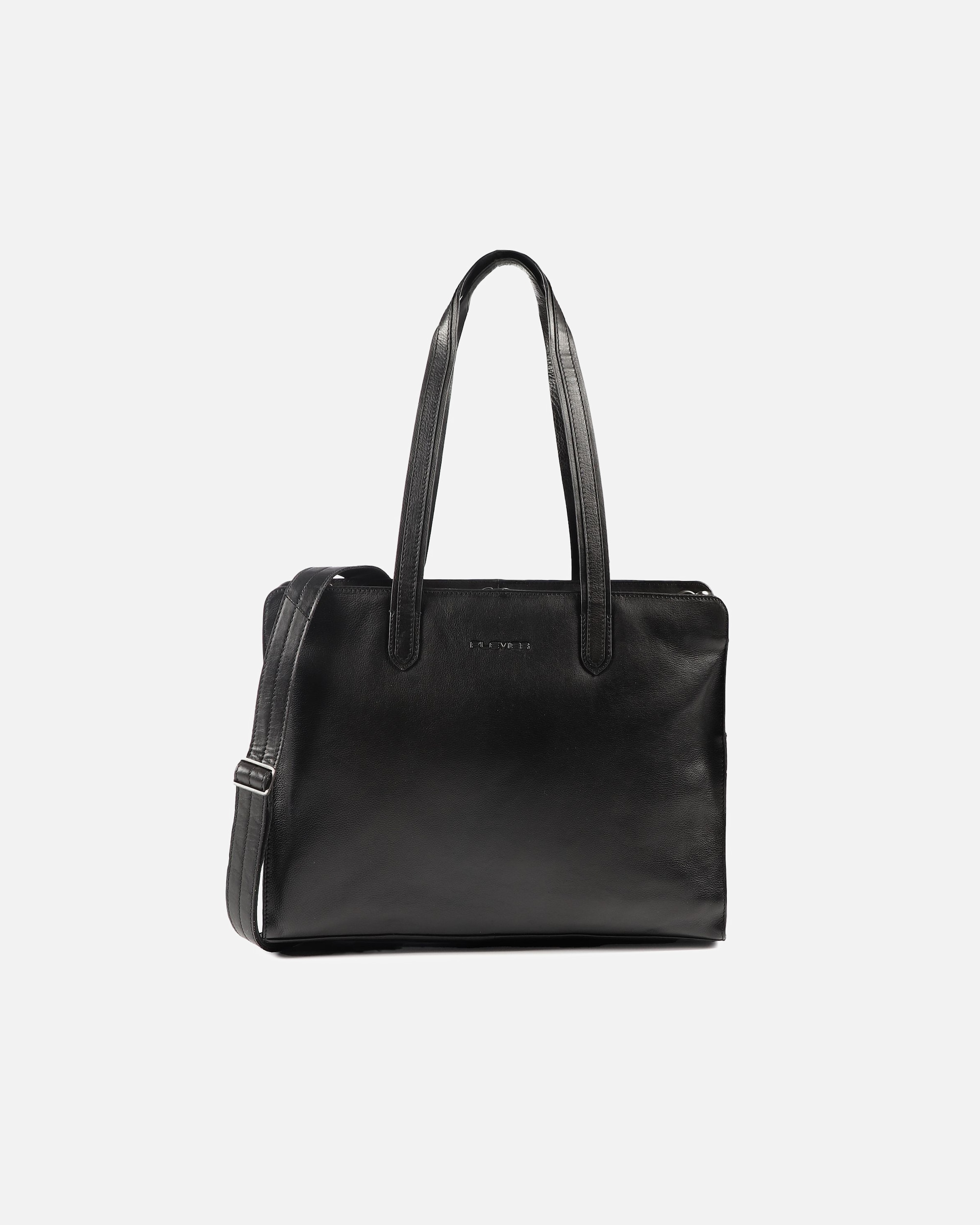 Laptoptasche für Weiblich Plevier Power Aktentasche Leder 41.5 cm Laptopfach schwarz