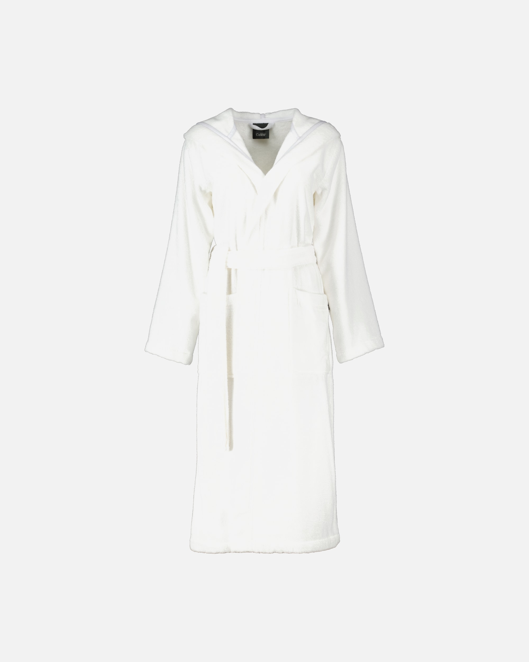 Bademantel für Weiblich Cawö Cawö Bademäntel Damen Kapuze Luxury Basics Kapuze 827 weiß - 67 M