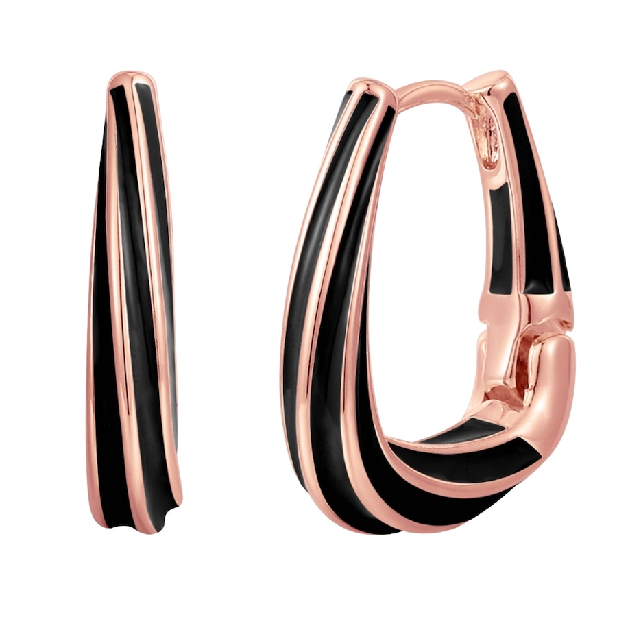 Yokoamii Creolen aus Messing in Roségold 22,5 mm Damen