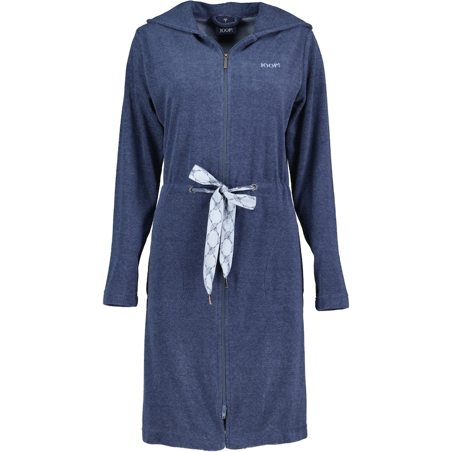 JOOP! Bademäntel Damen Kapuze Active 1659 blau - 11 S