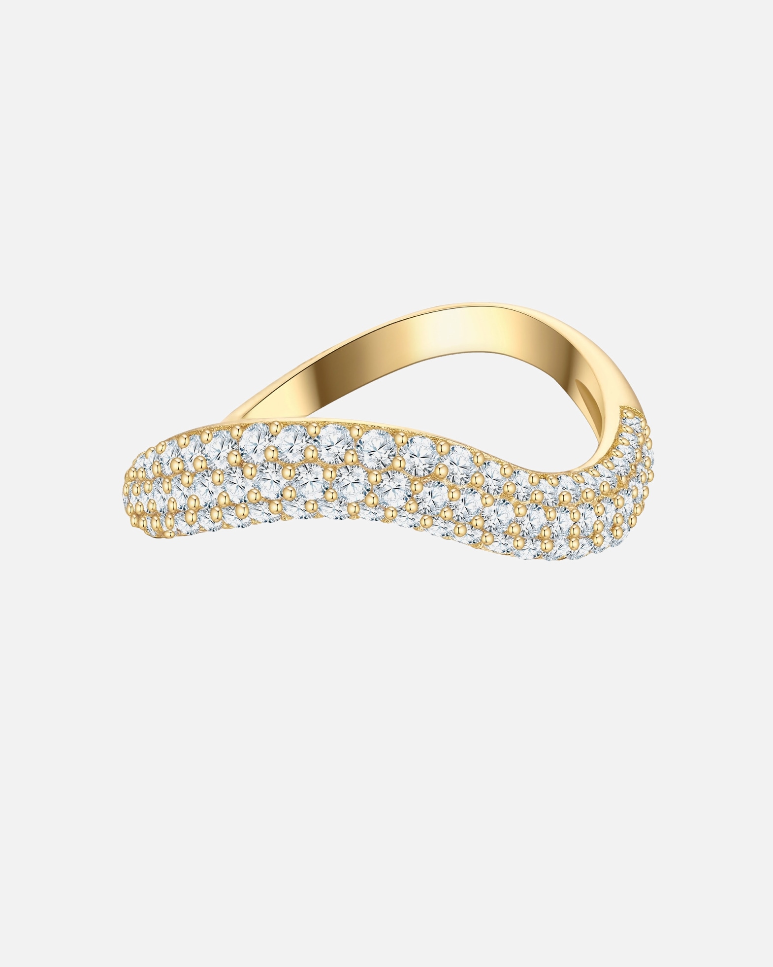 Ring für Weiblich Glanzstücke München Ring aus Sterling Silber in gelbgold mit Zirkonia 58