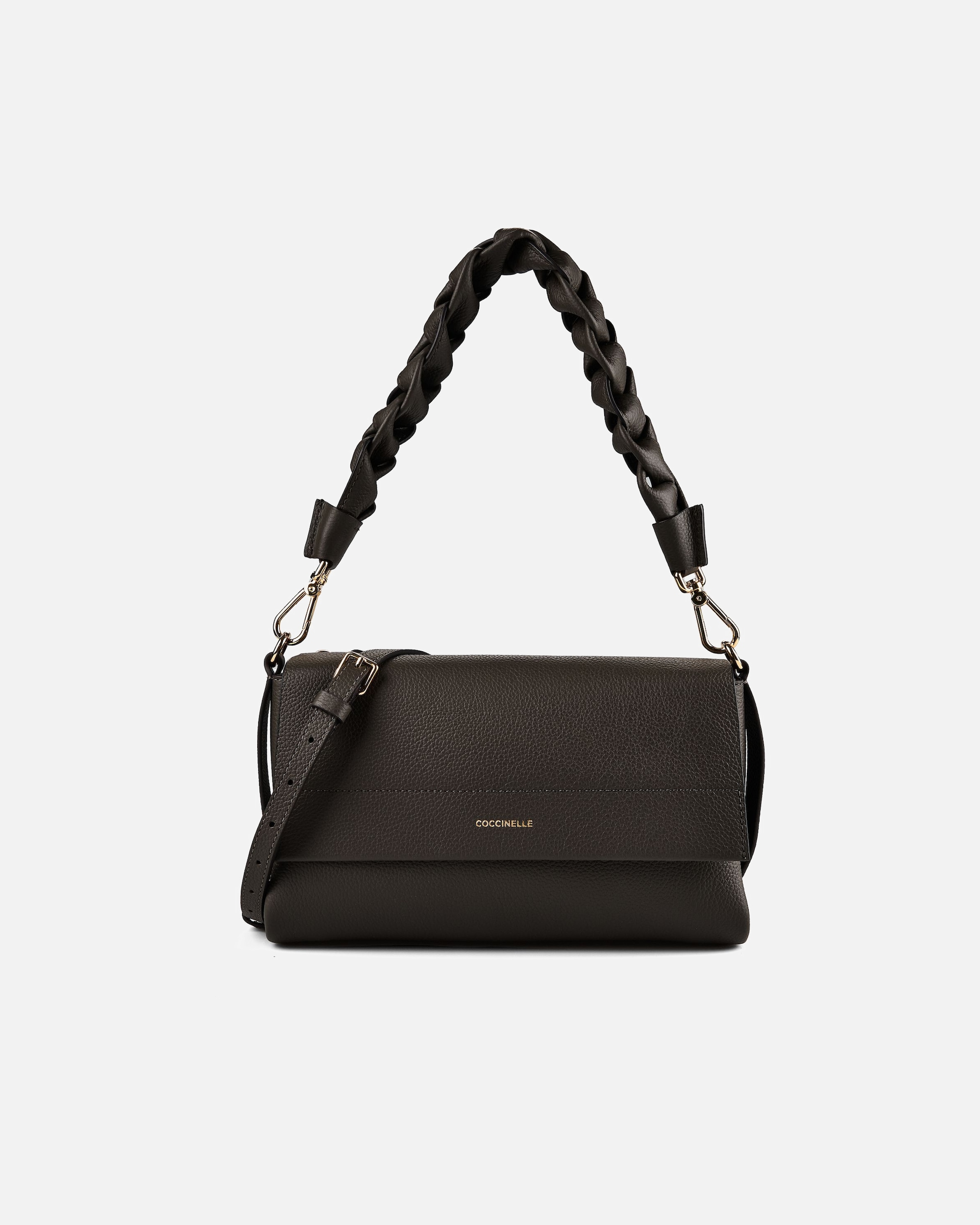 Handtasche für Weiblich Coccinelle Schultertasche Boheme Grana Double fango-honey