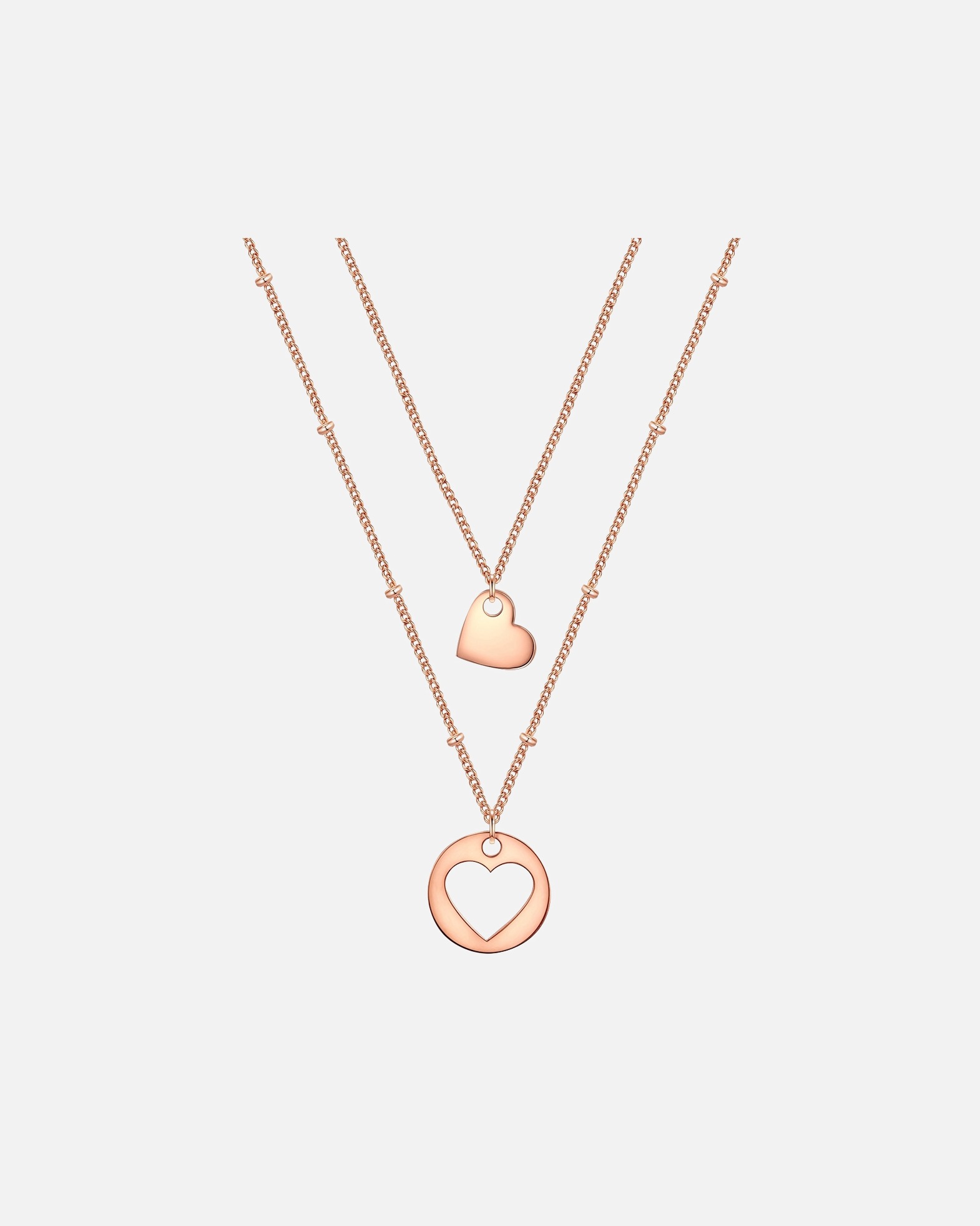 Halskette für Weiblich Eastside Halskette Herz Edelstahl in Roségold Rosegold