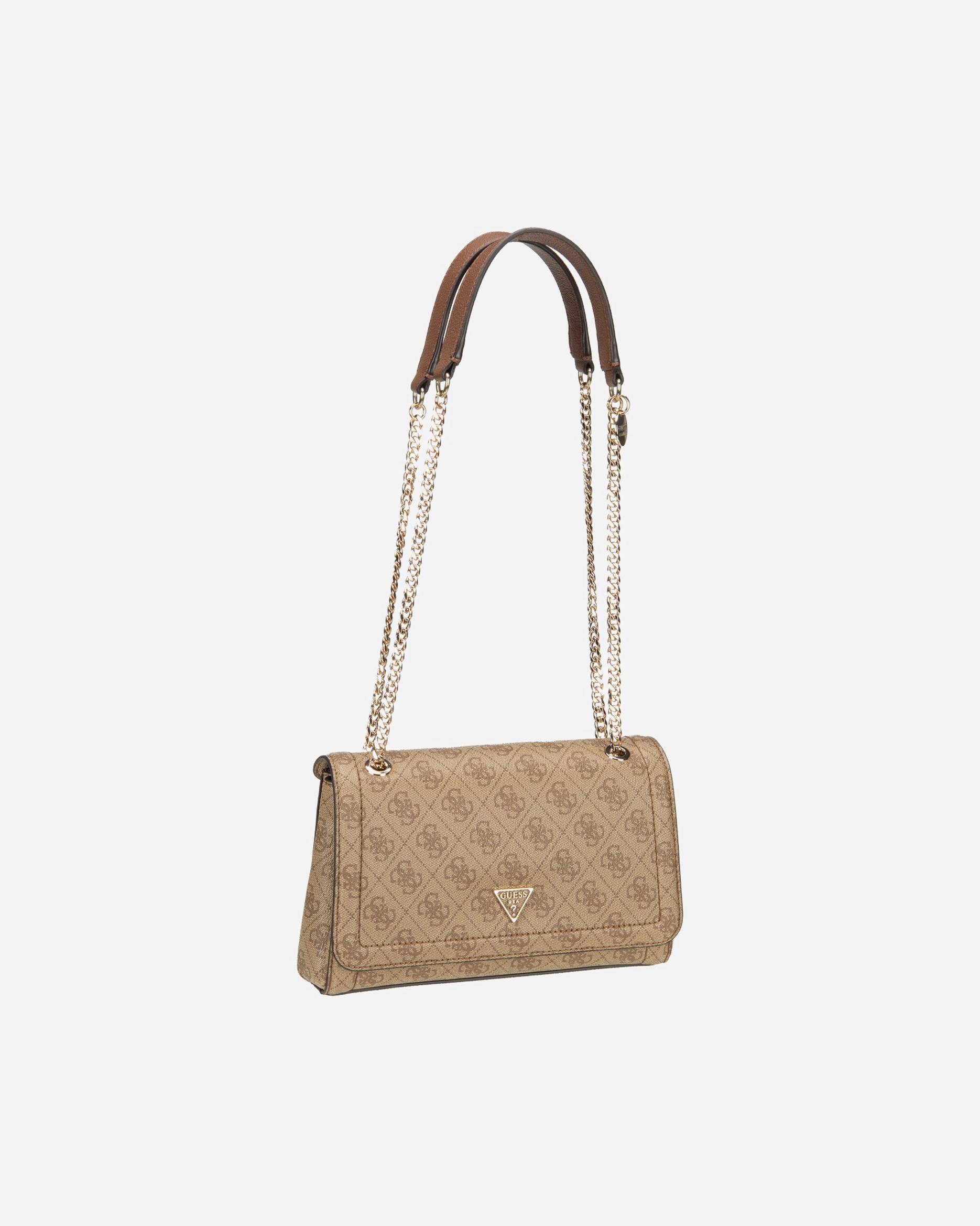 Handtasche für Weiblich Guess Handtasche Noelle II Conv XBody Flap 72210 Logo Latte Logo/Brown