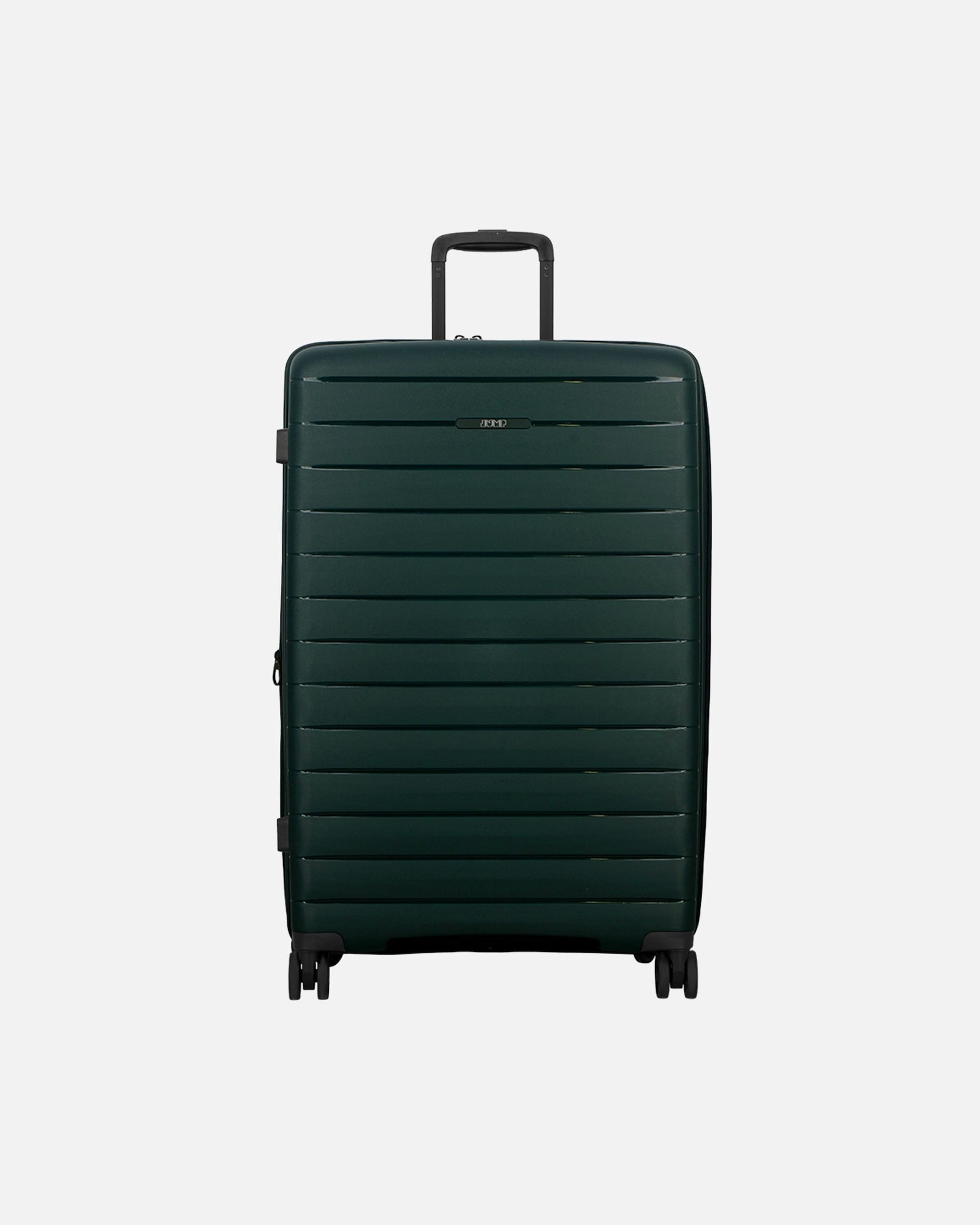 Koffer für Männlich Jump Striper 4 Rollen Trolley 77 cm mit Dehnfalte dark green