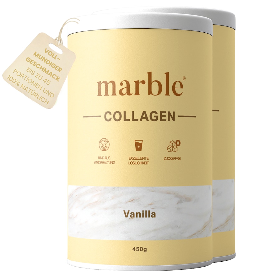 marble Collagen – Vanilla | Kollagenpeptide mit natürlichem Aroma - 2er Pack 900 g