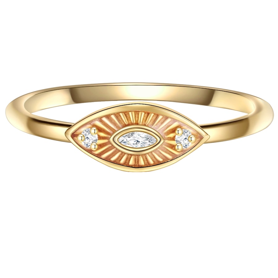 Glanzstücke München Ring aus Sterling Silber in gelbgold mit Zirkonia 60 Damen