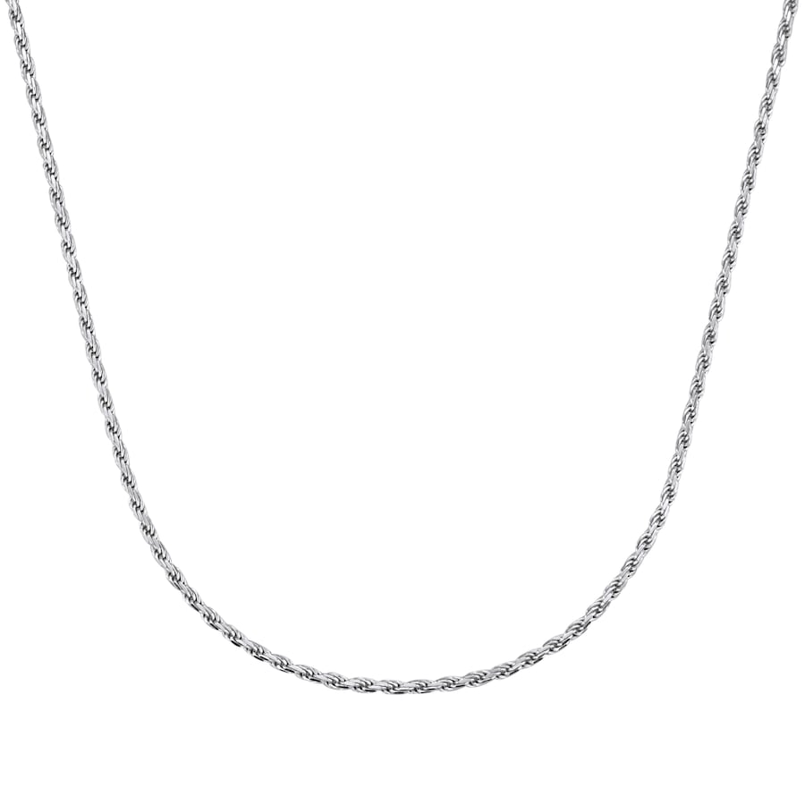 Giorgio Martello Milano Kette diamantierte Kordelkette, Silber 925 45 cm