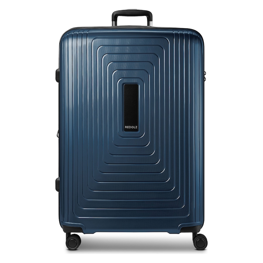 Redolz Essentials 14 4 Rollen Trolley L 77 cm mit Dehnfalte dark blue metallic Schwarz Herren