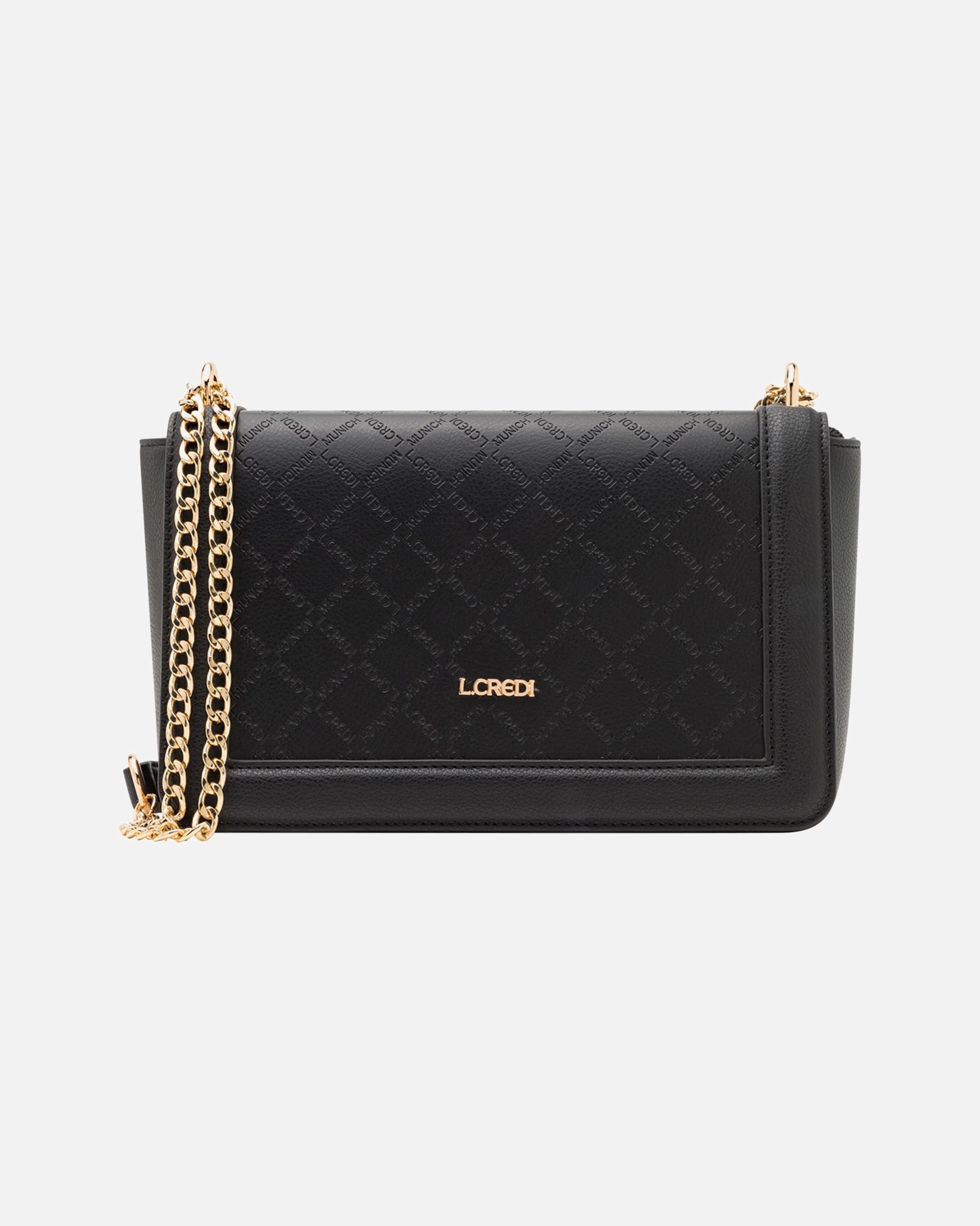 Handtasche für Weiblich L.CREDI Filiberta Schultertasche schwarz