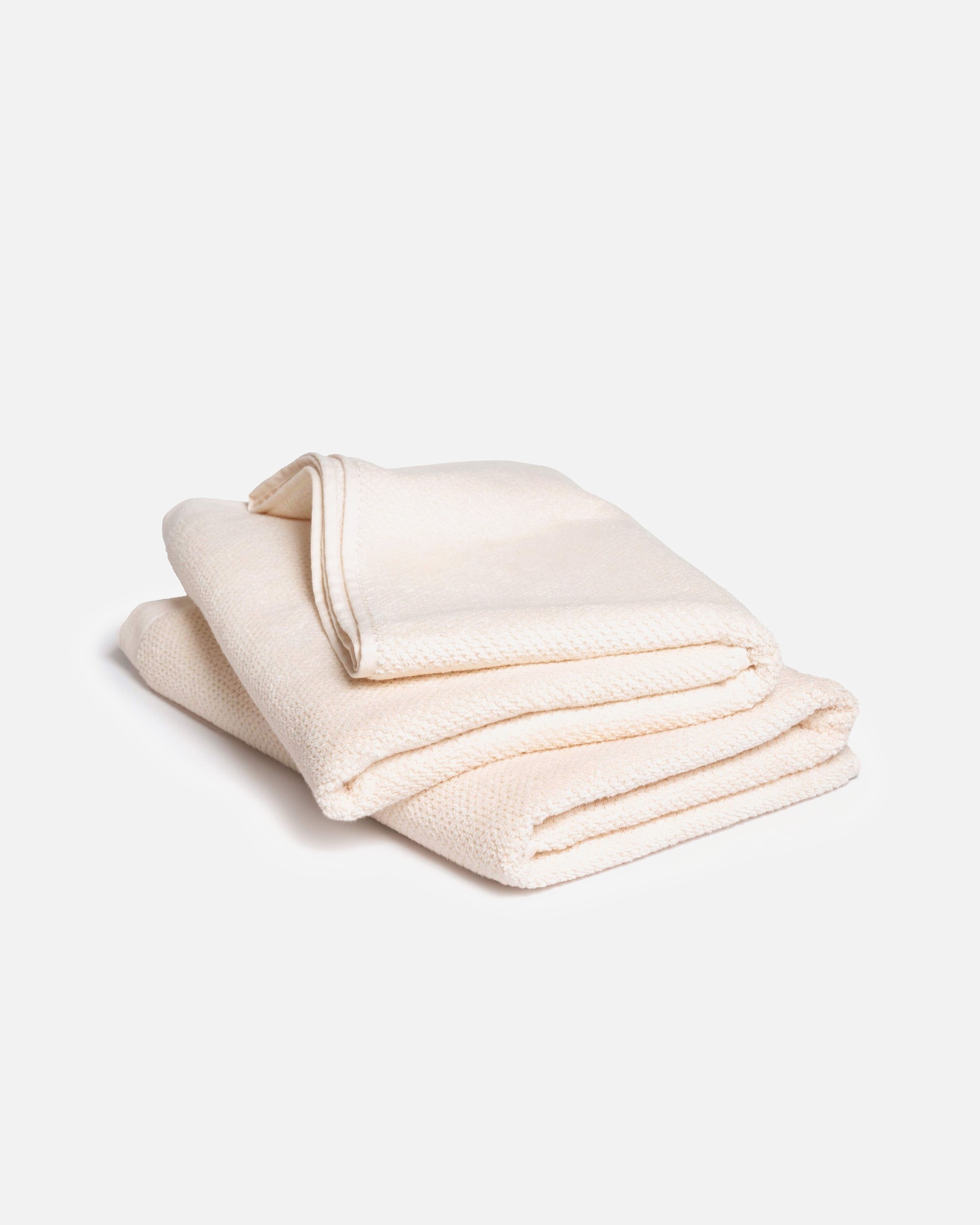 Handtuch für Unisex Herzbach Home Default Brand Line Duschtuch SPA 2er-Set einfarbig Creme