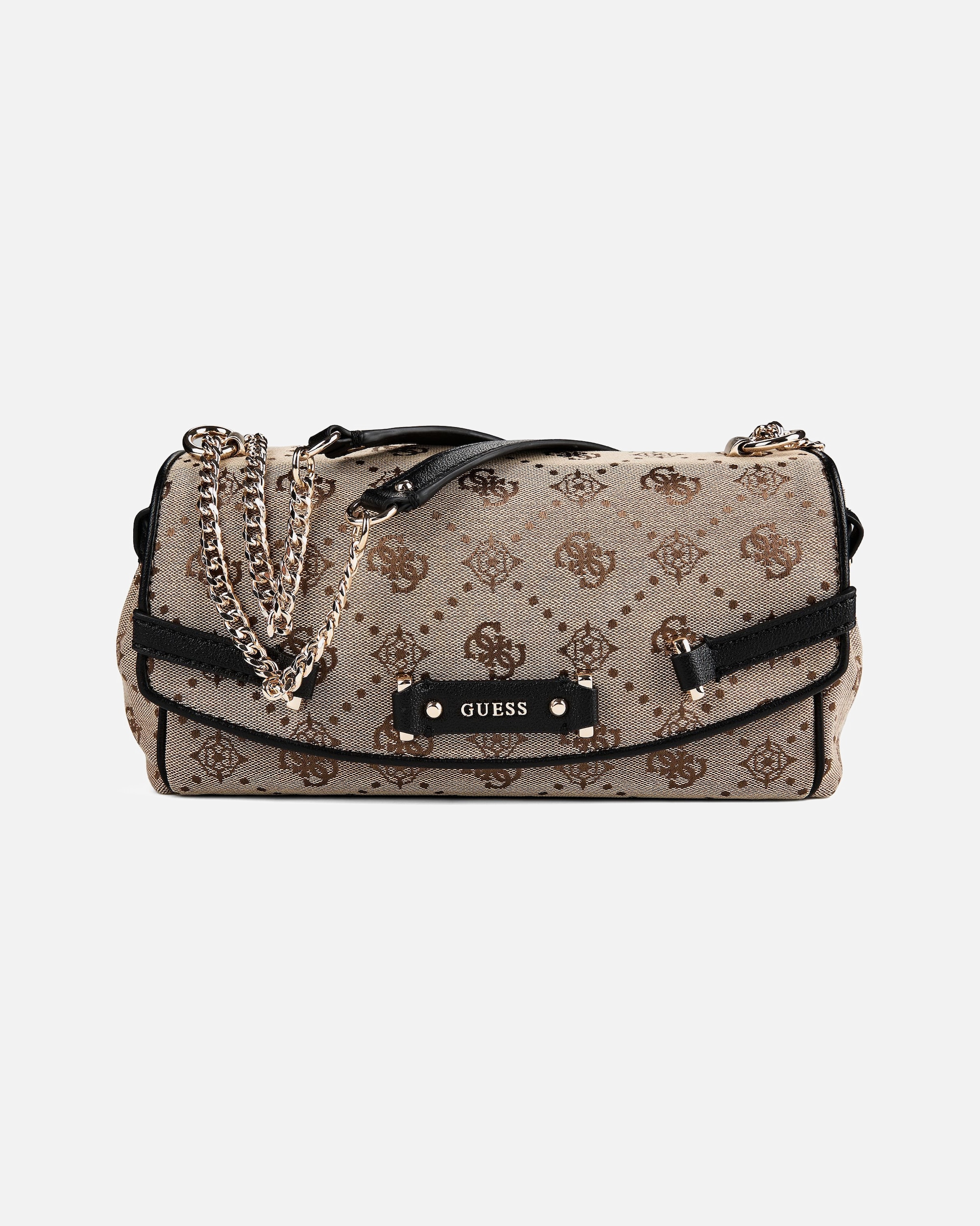 Tasche für Weiblich Guess Dorothy Schultertasche latte logo-black