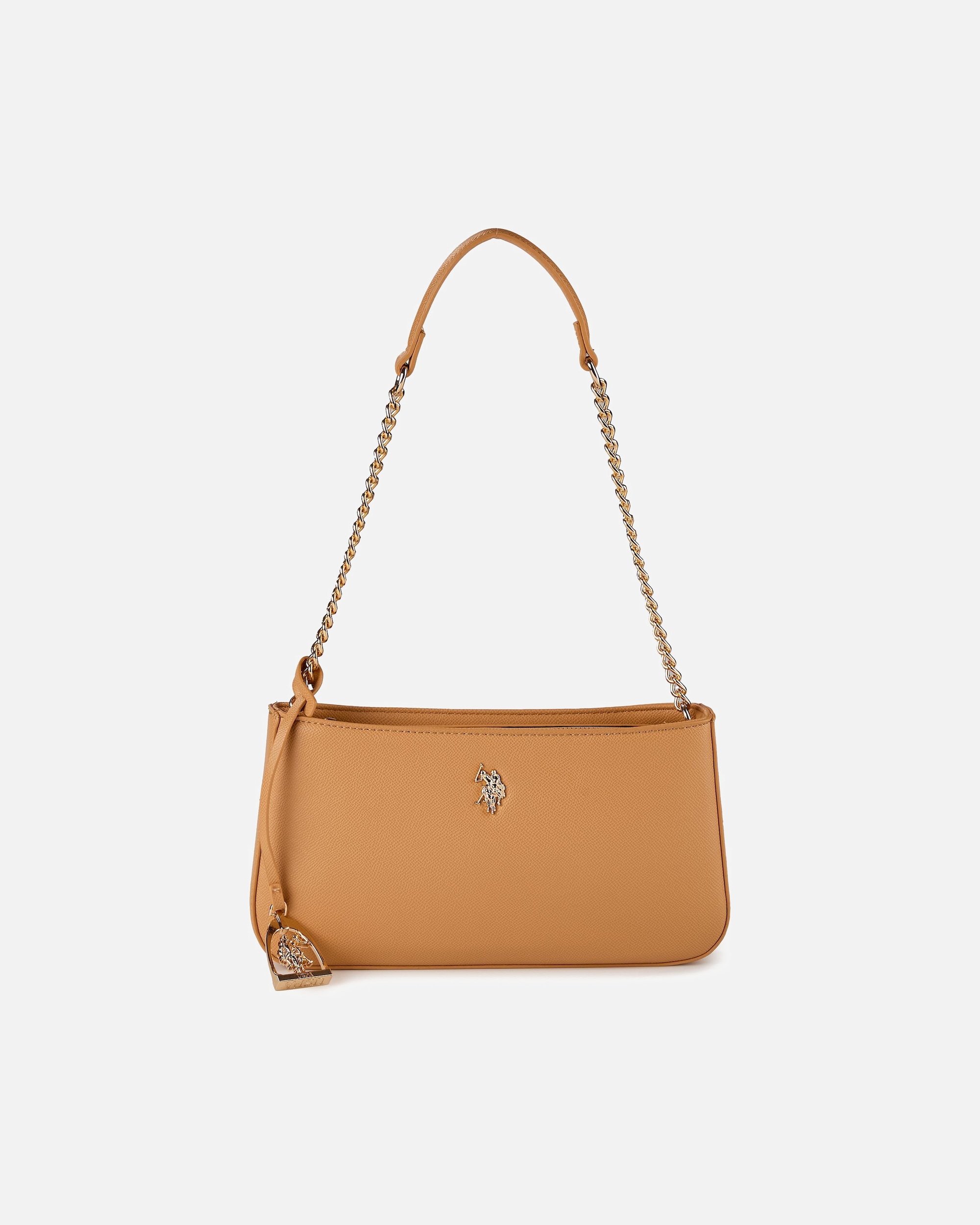 Tasche für Weiblich U.S. Polo Assn. Jones Schultertasche 28 cm camel