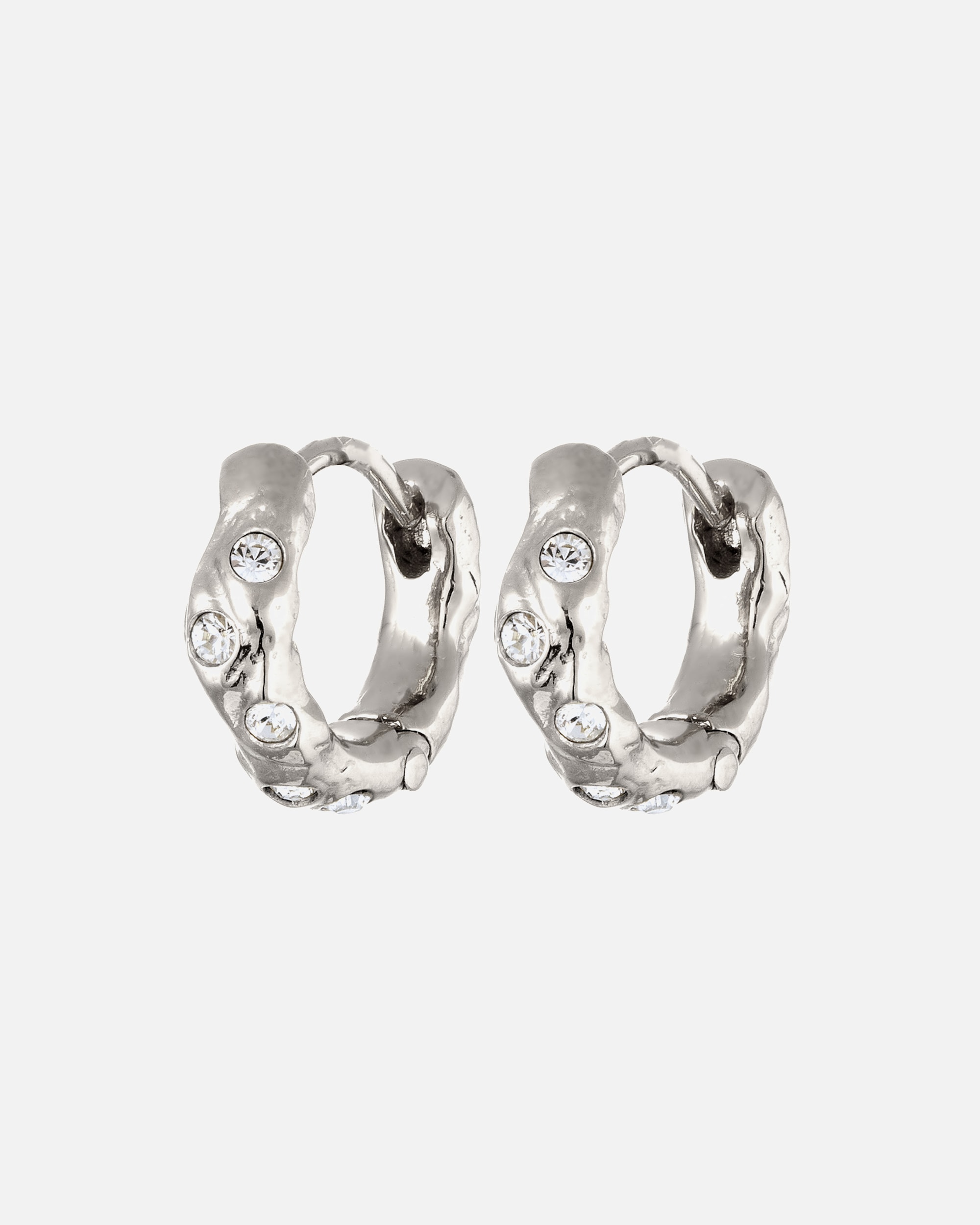 Ohrringe für Weiblich Elli Creolen Weiß 925 Sterling Silber, mit Kristallen von Swarovski® silberfarben