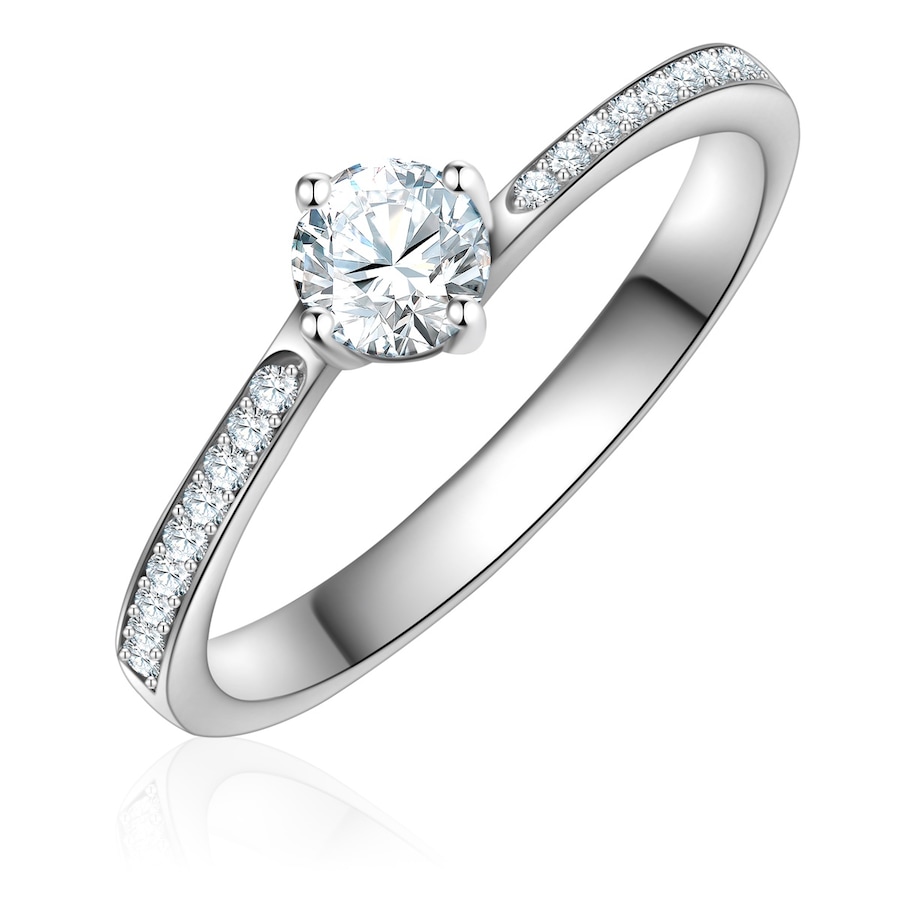 Trilani Ring aus Sterling Silber in silber mit Zirkonia 52 Damen