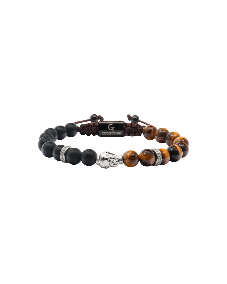 GT Collection Armband 'Buddha Head' silver Herren