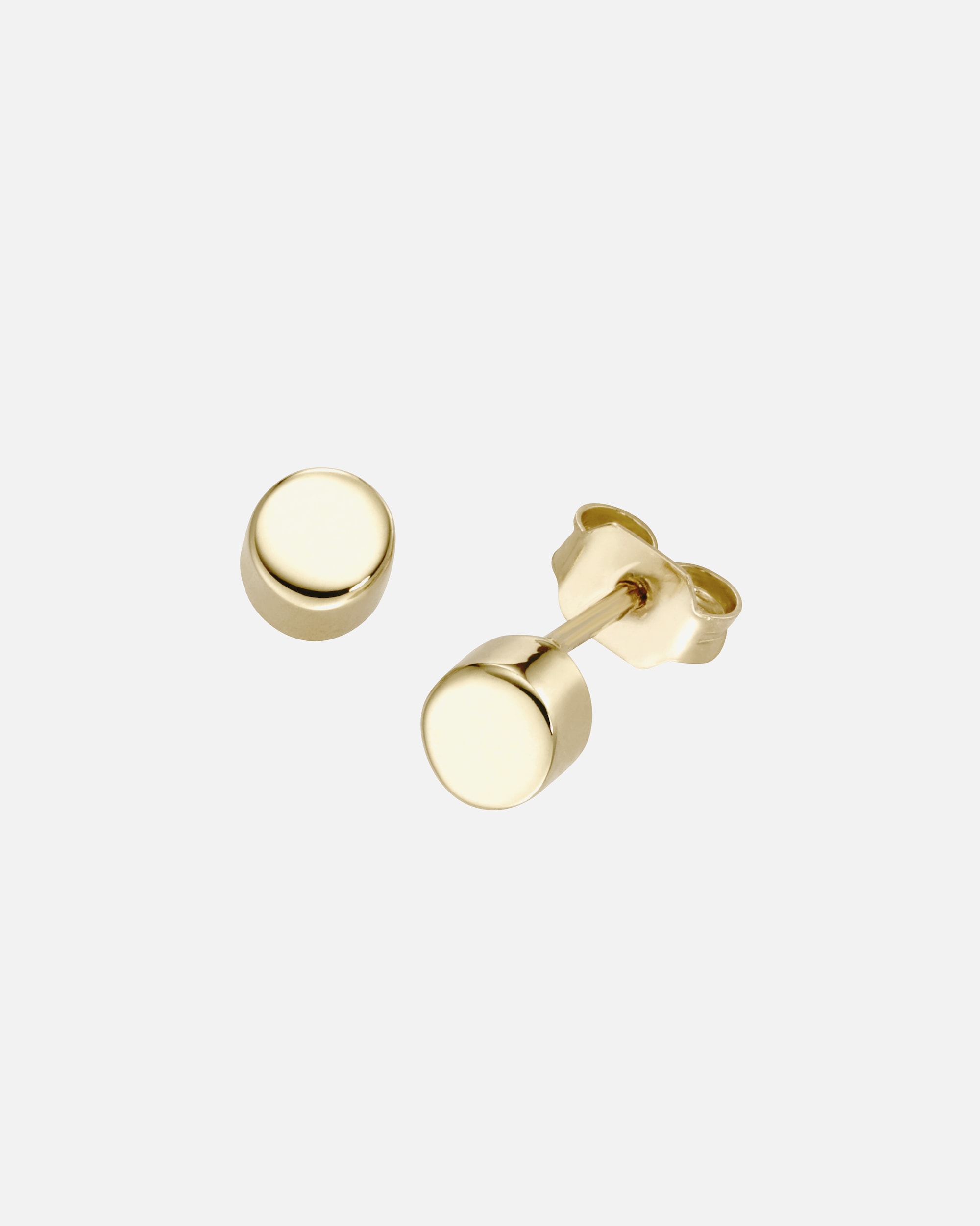 Ohrringe für Unisex Luigi Merano Ohrstecker rund, glanz, Gold 375 Onesize