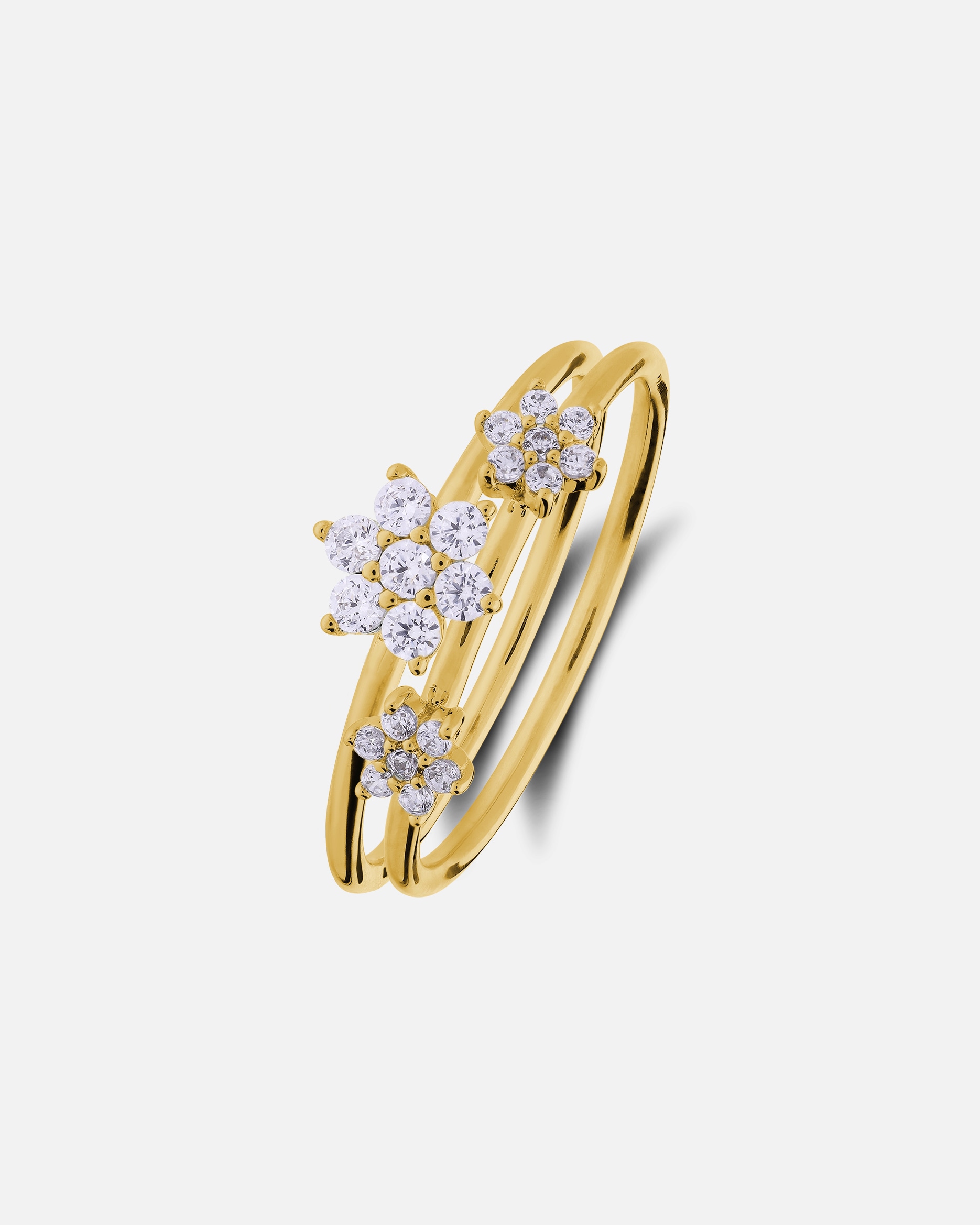 Ring für Weiblich Lucardi Ring - 925 Silber Gold - 58mm