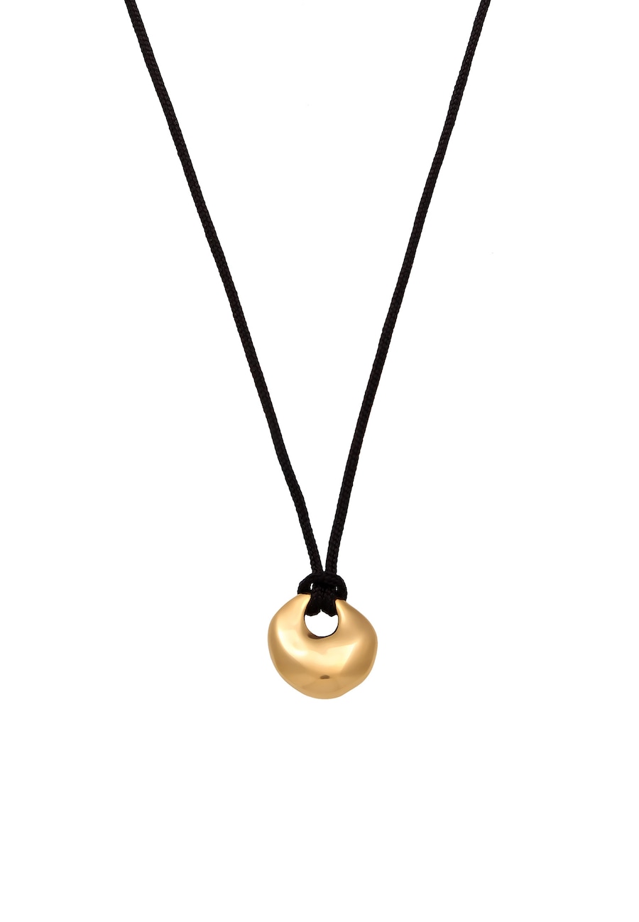 Elli Nylon Disc Anhänger Organic Design 925 Sterling Silber goldfarben Damen