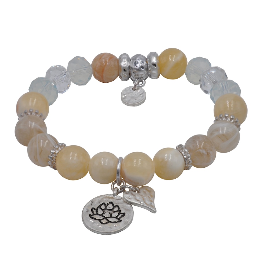 Steuer Armband Metall Achat 19,0cm Damen