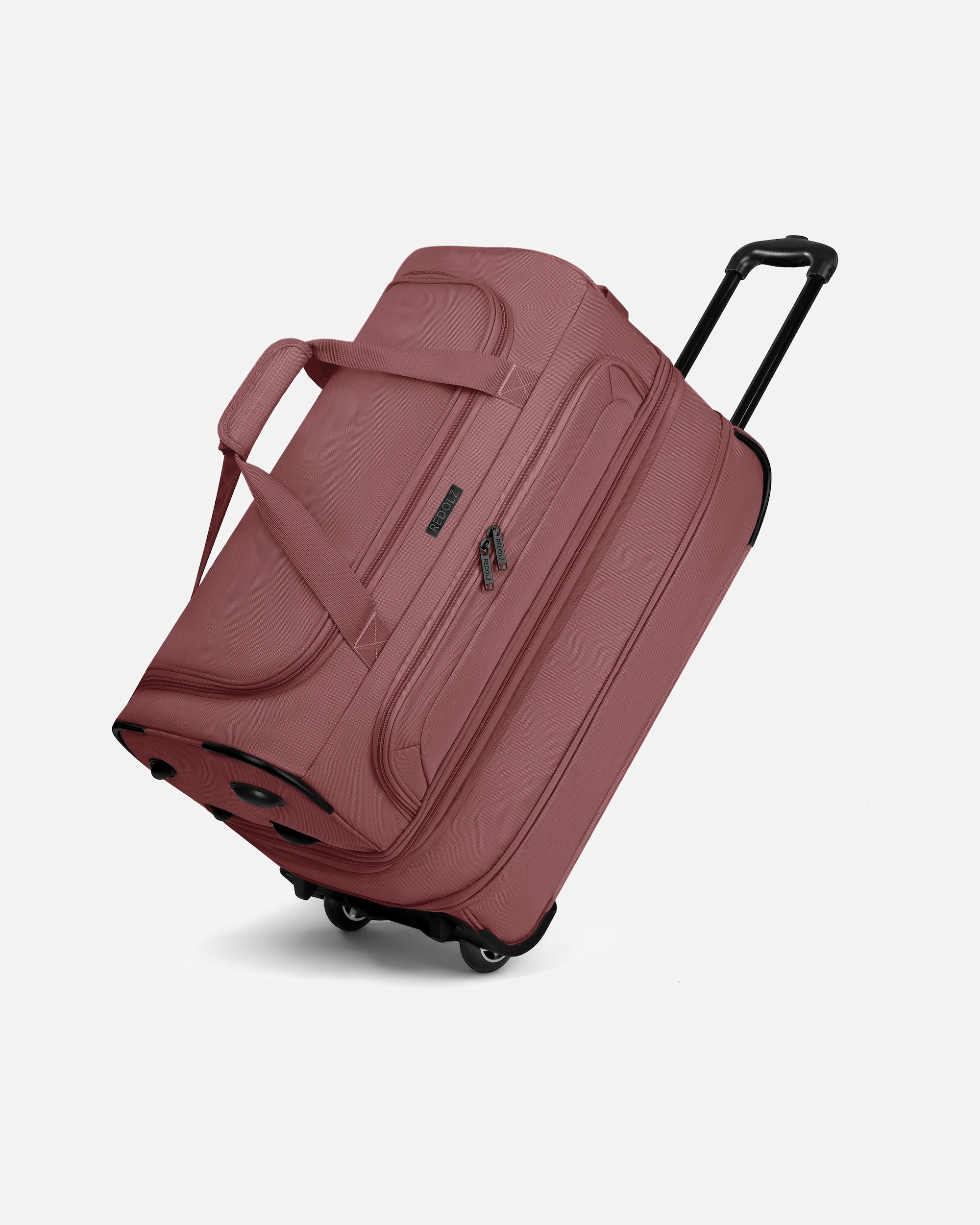Tasche für Männlich Redolz Duffle Essentials 2-Rollen Reisetasche 55 cm M mit Dehnfalte rose