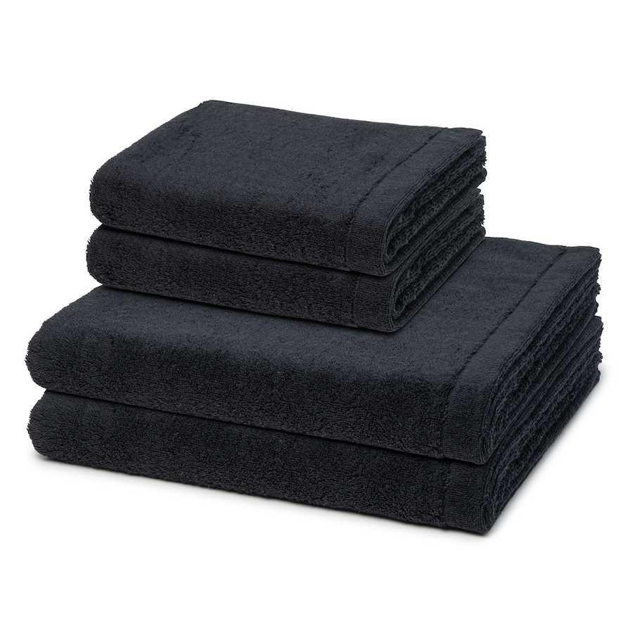 Cawö Handtuch-Set Lifestyle (4-teilig) Schwarz