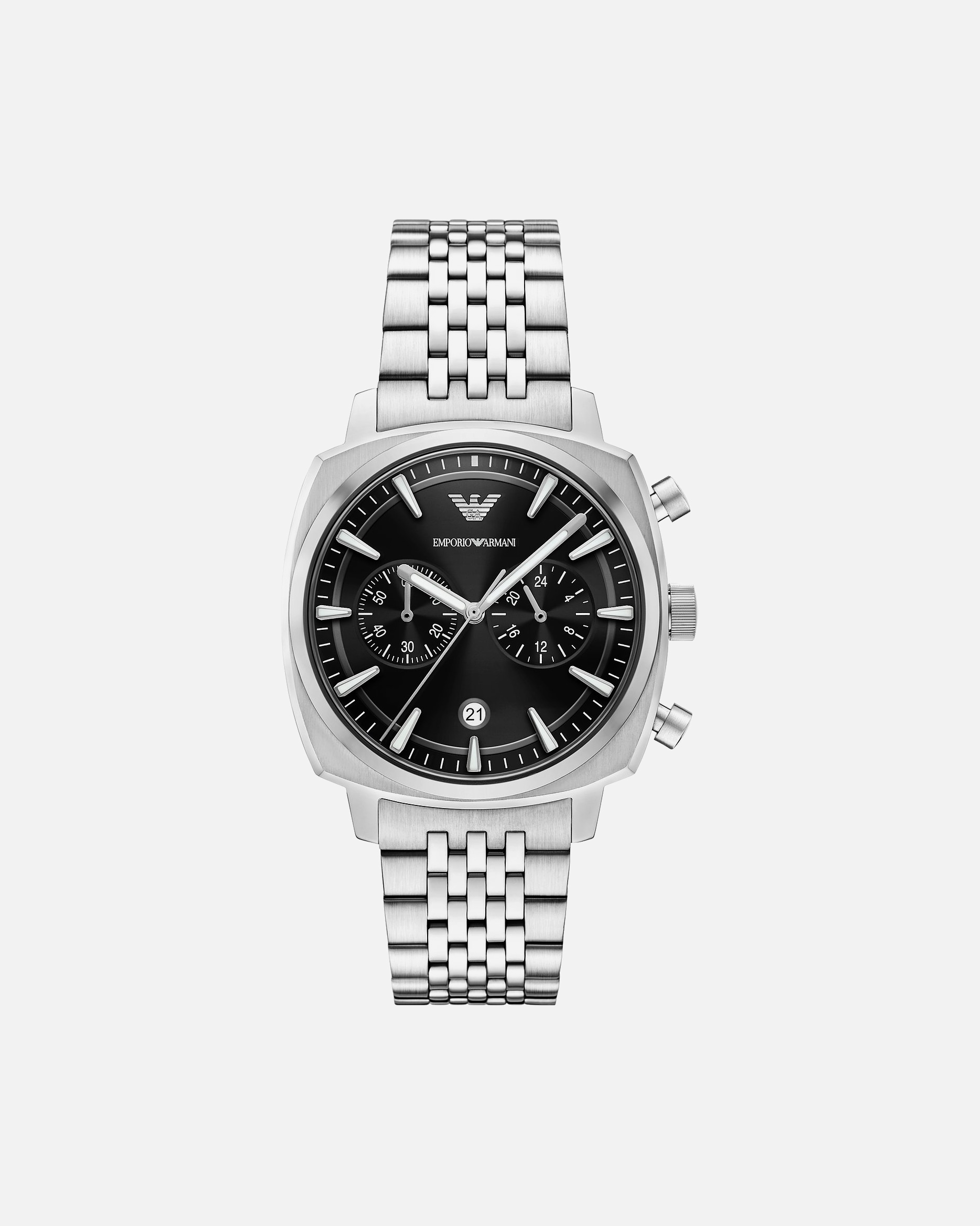 Uhr für Männlich Emporio Armani Chronograph Edelstahl silber