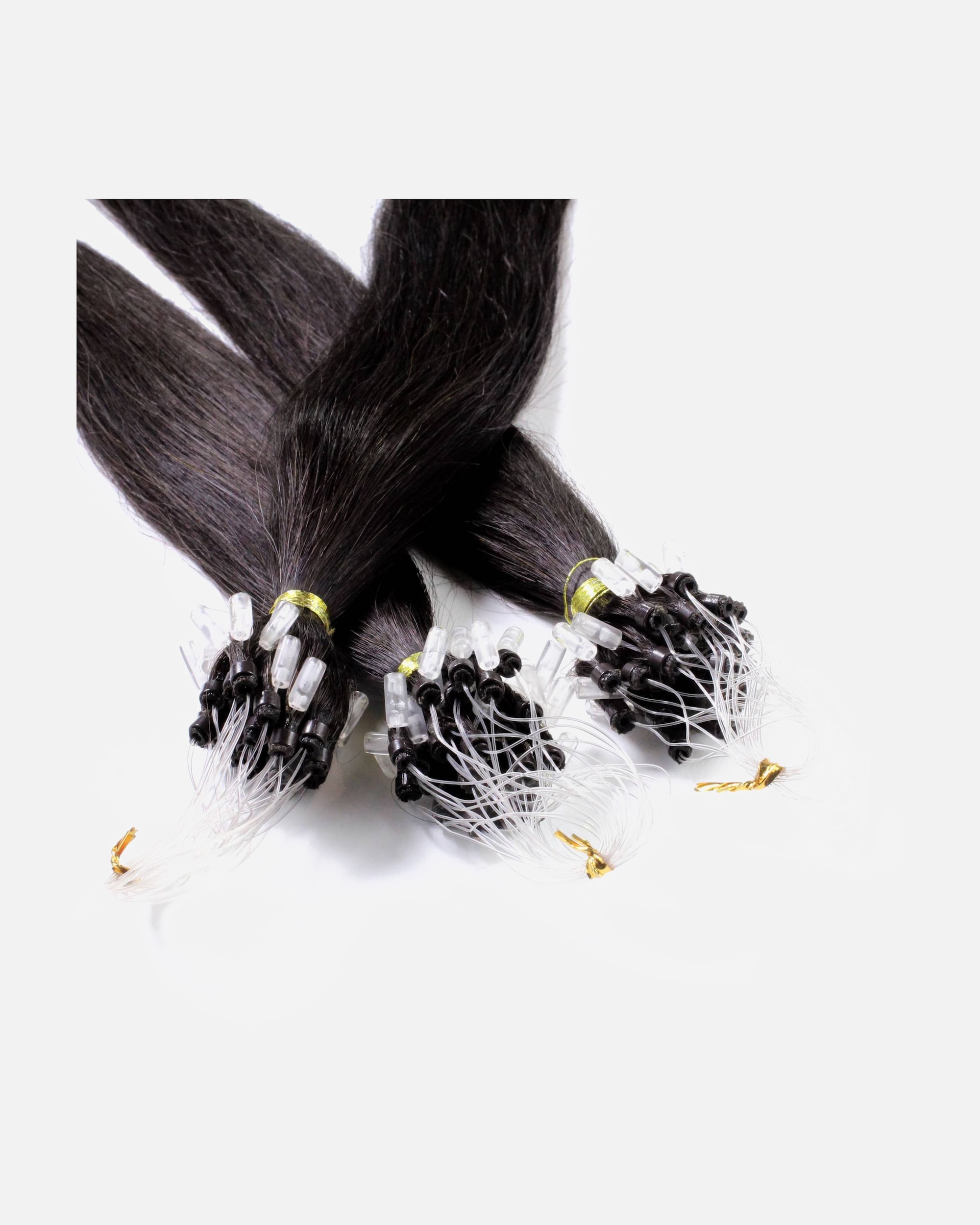 Extensions für Weiblich hair2heart Microring Extensions Echthaar #4/0 Mittelbraun 0.5g 60cm