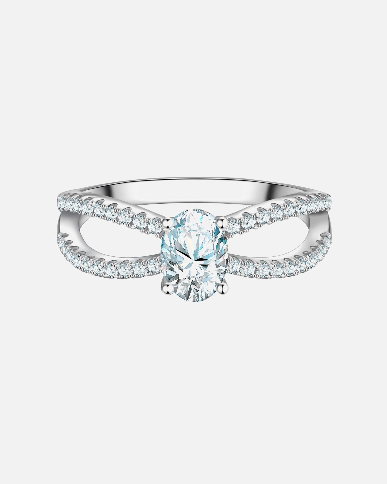 Ring für Weiblich Trilani Ring Infinity aus Sterling Silber in silber mit Zirkonia 50