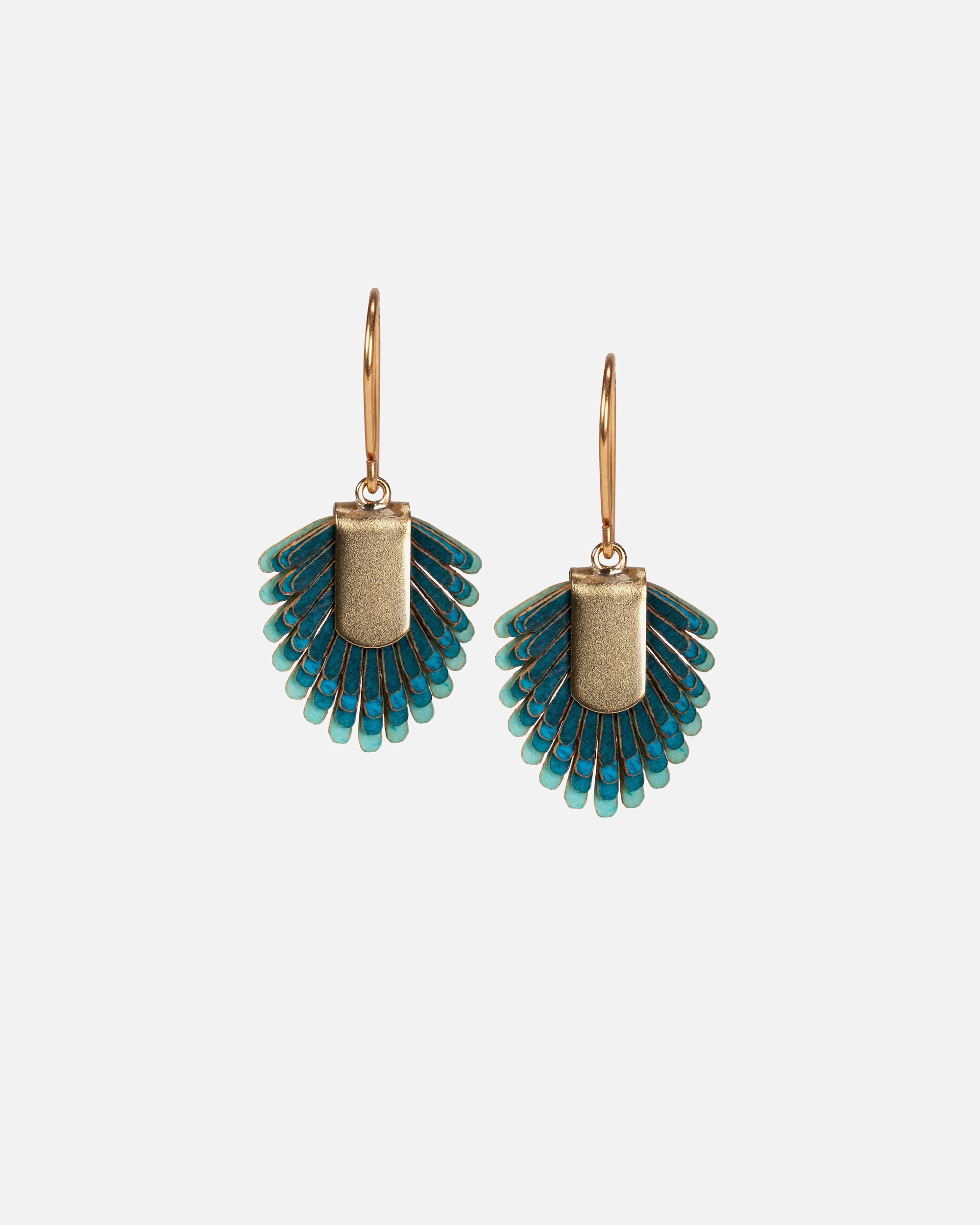 Ohrringe für Unisex Gretchen Ohrringe Pam Pem Earring S mit buntem Pergament blau
