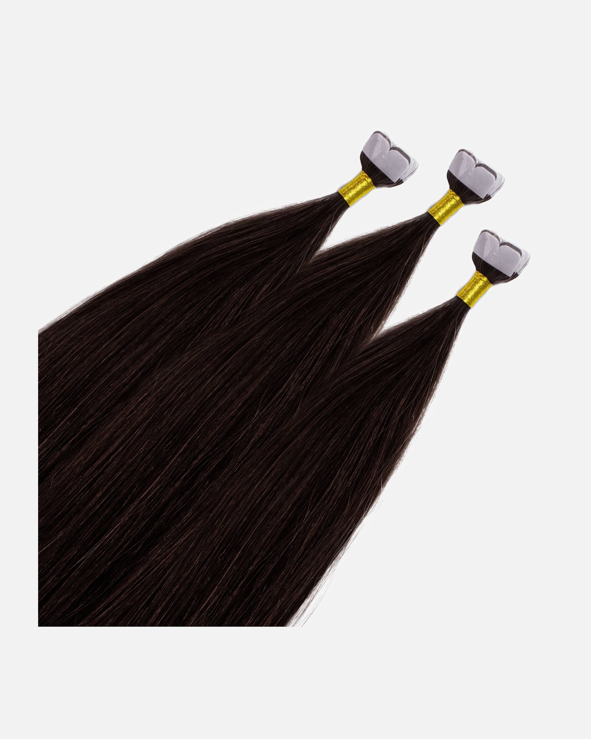 Extensions für Weiblich hair2heart Mini Tape Extensions Premium Echthaar #5/0 Hellbraun 40cm