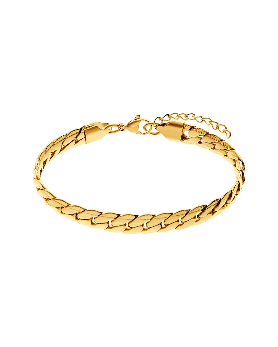 Lucardi Armband Stahl 20 cm - Gelbgold legiert Gold Damen