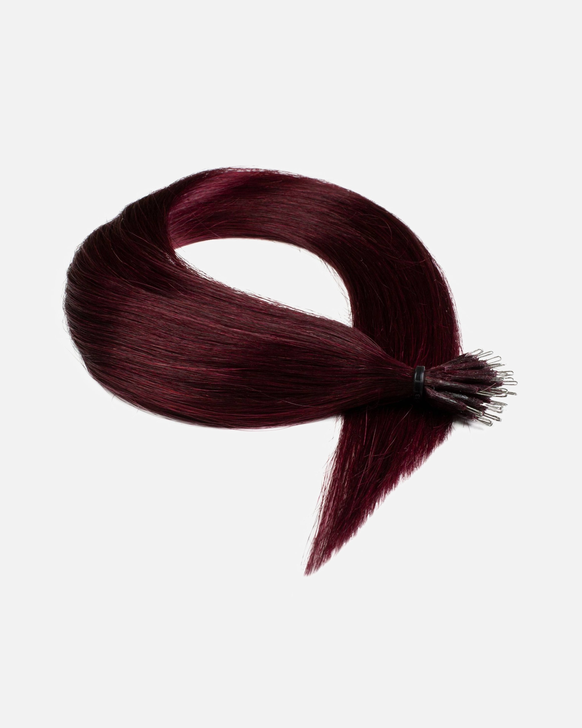 Extensions für Weiblich hair2heart Nanoring Extensions Premium Echthaar #55/66 Hellbraun Intensiv Violett-Intensiv 1g 60cm