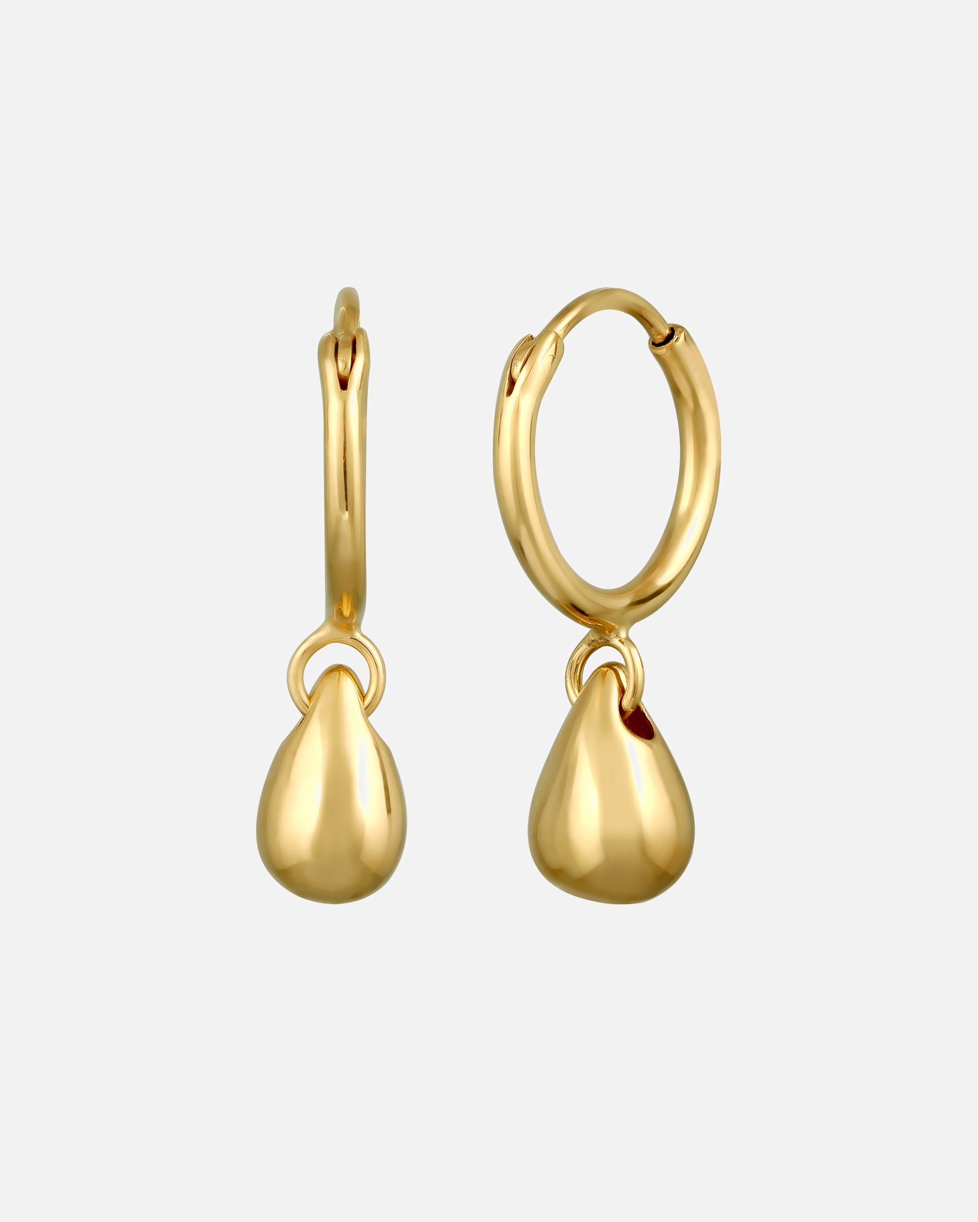Ohrringe für Weiblich Elli Creolen Tropfen Tropfen Drop Zeitlos 925 Sterling Silber goldfarben