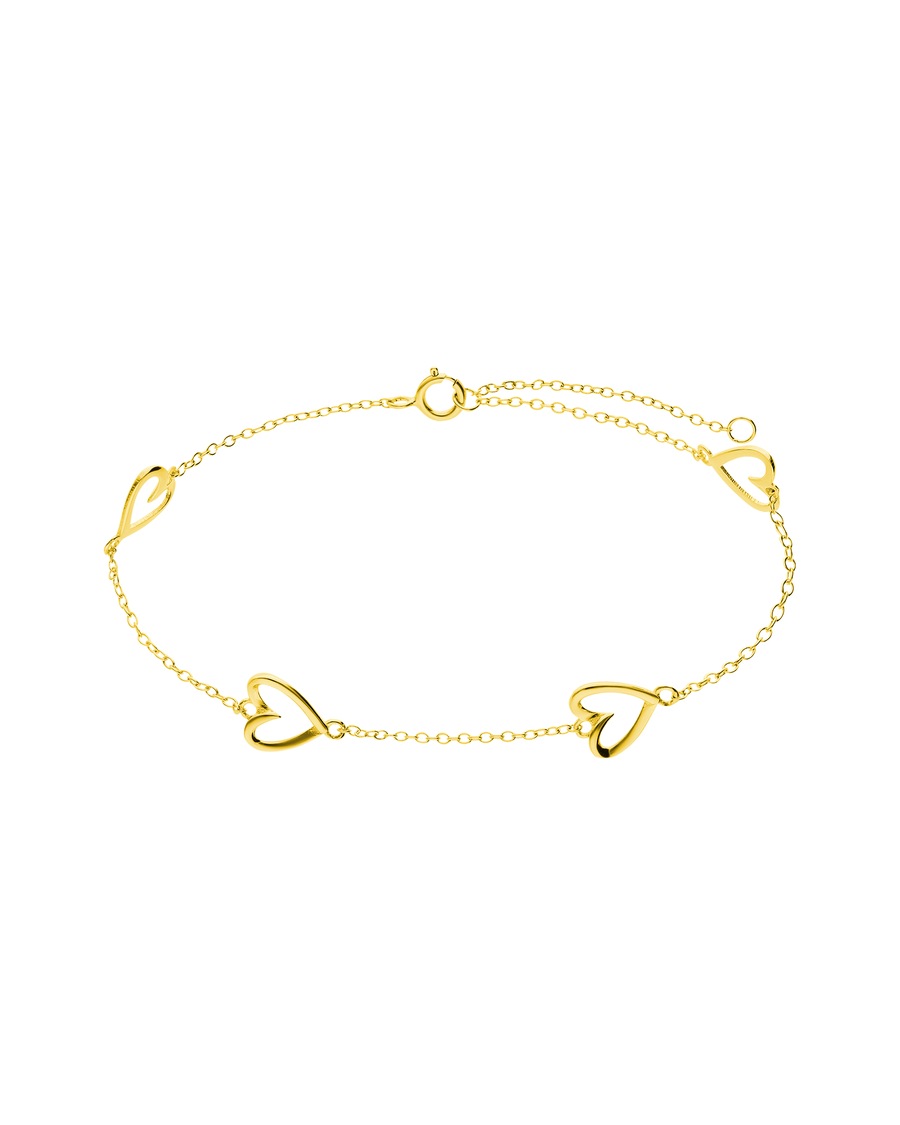 Lucardi Armband 925 Silber Gold - 19.0 Damen