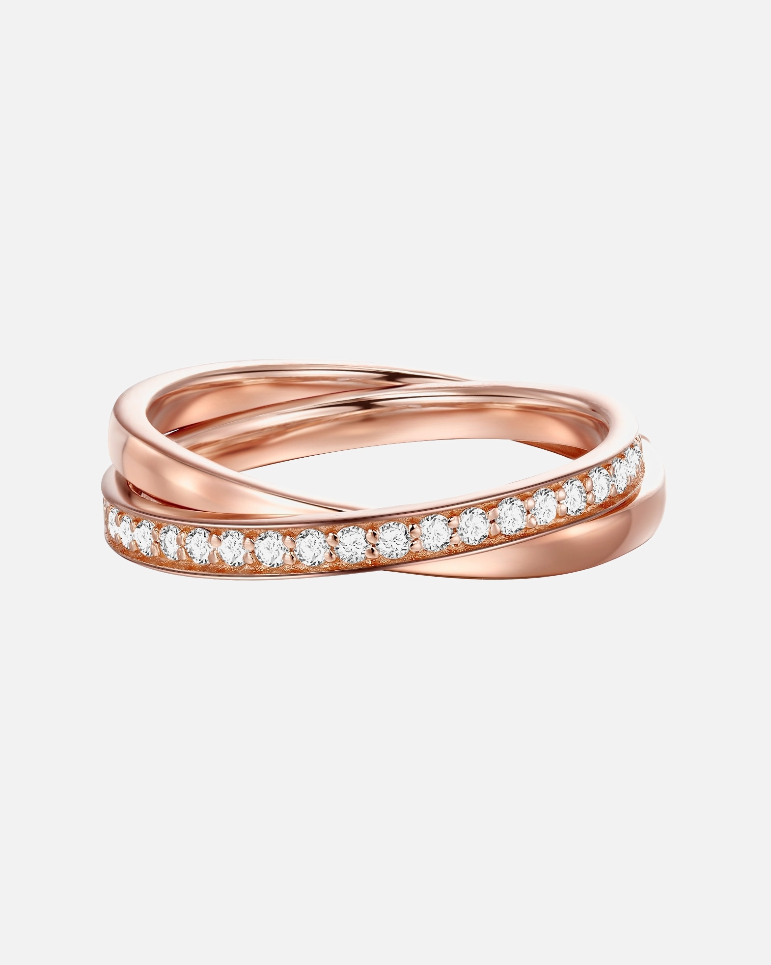 Ring für Weiblich Glanzstücke München Ring aus Sterling Silber in roségold mit Zirkonia 50