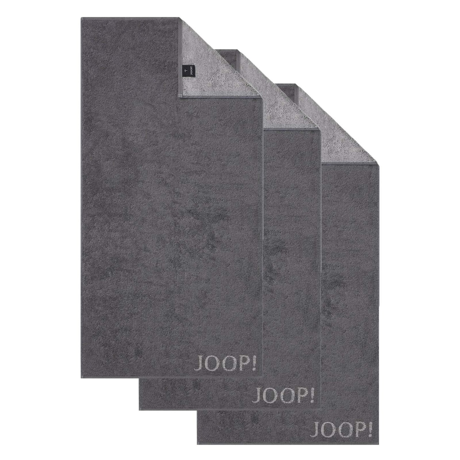JOOP! Handtuch 3er Pack 'Classic / Infinity Signature' Anthrazit