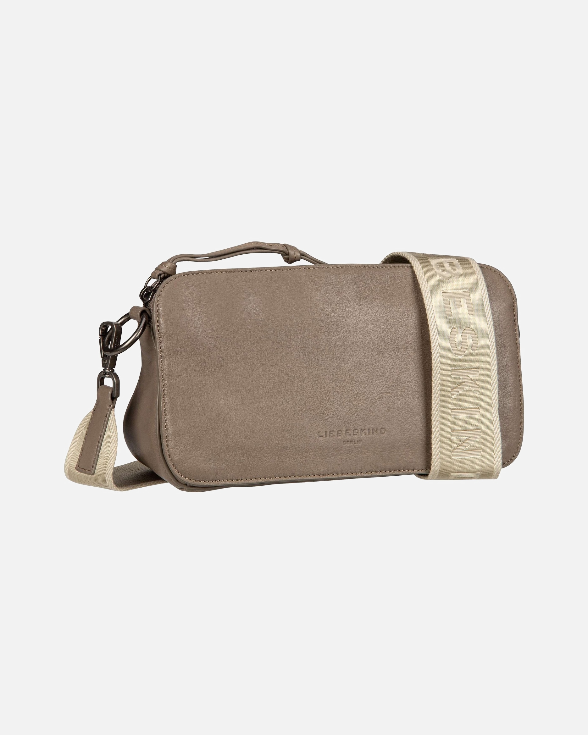 Tasche für Weiblich Liebeskind Clarice Umhängetasche Leder 27 cm Neutral Gray