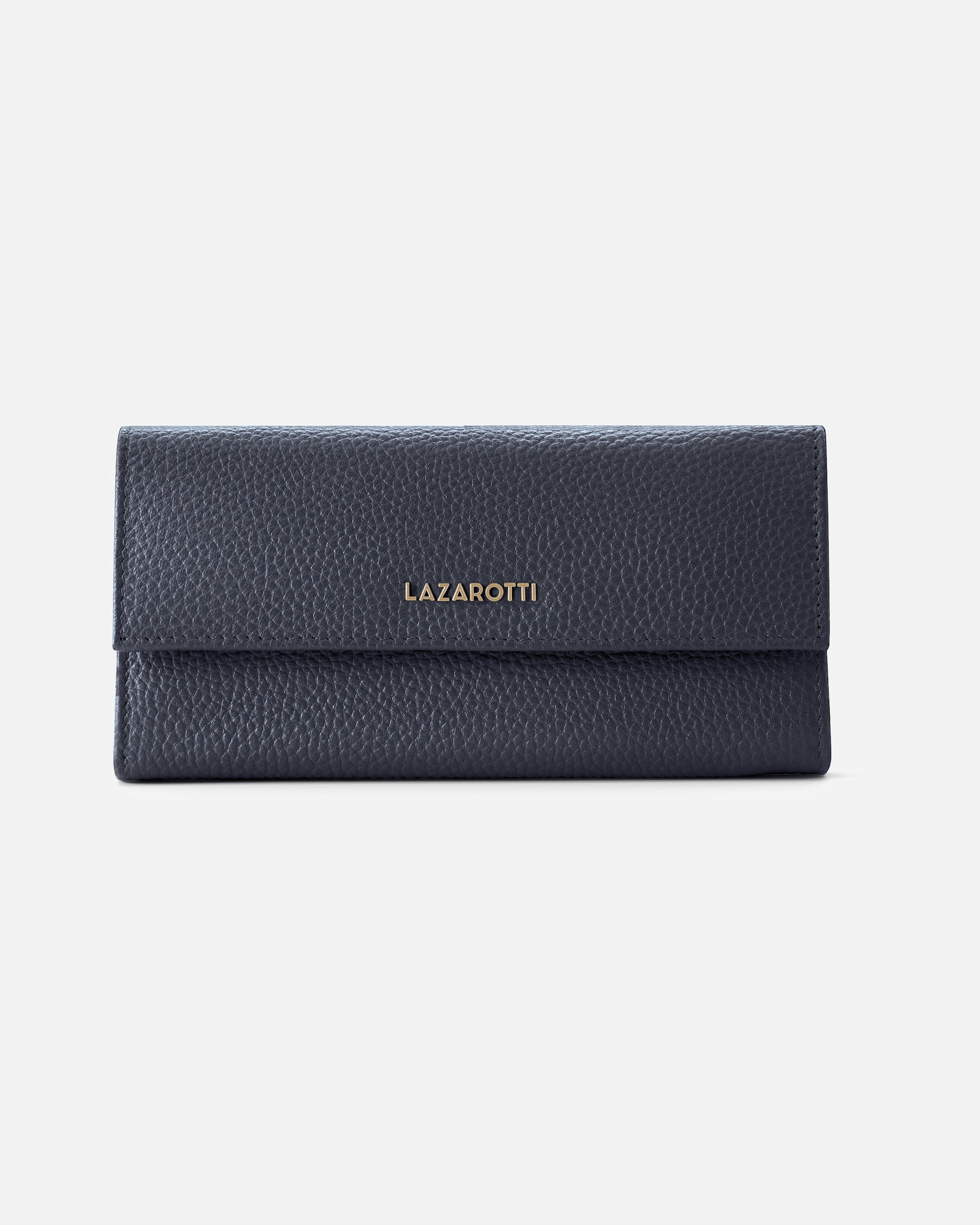 Portemonnaie für Weiblich Lazarotti Bologna Leather Damengeldbörse navy