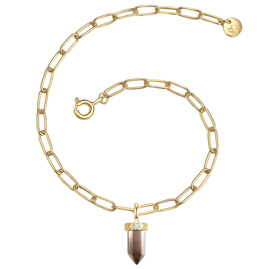 Glanzstücke München Armband Sterling Silber Zirkonia in Gelbgold 18,0 cm, flexibel einstellbar Damen