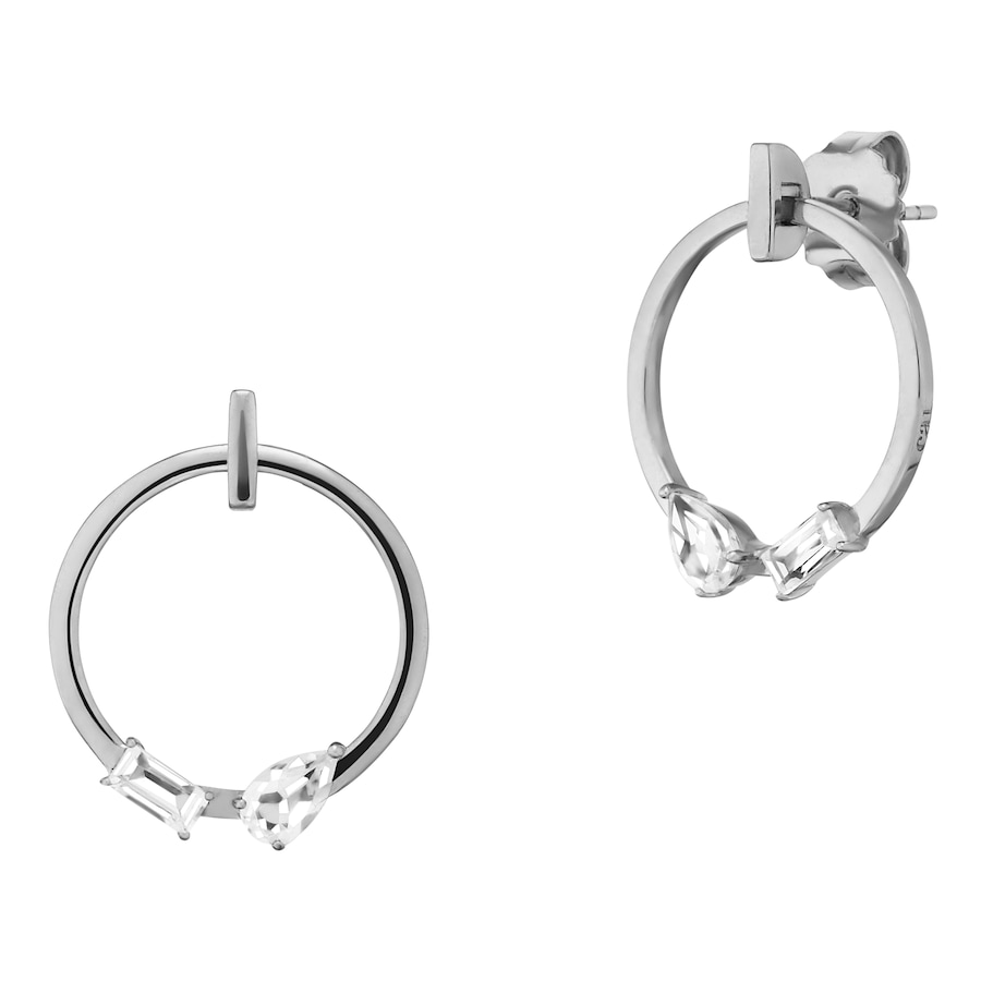 caï Ohrringe 925/- Sterling Silber Weißtopas weiß 0,74ct Silbergrau Damen