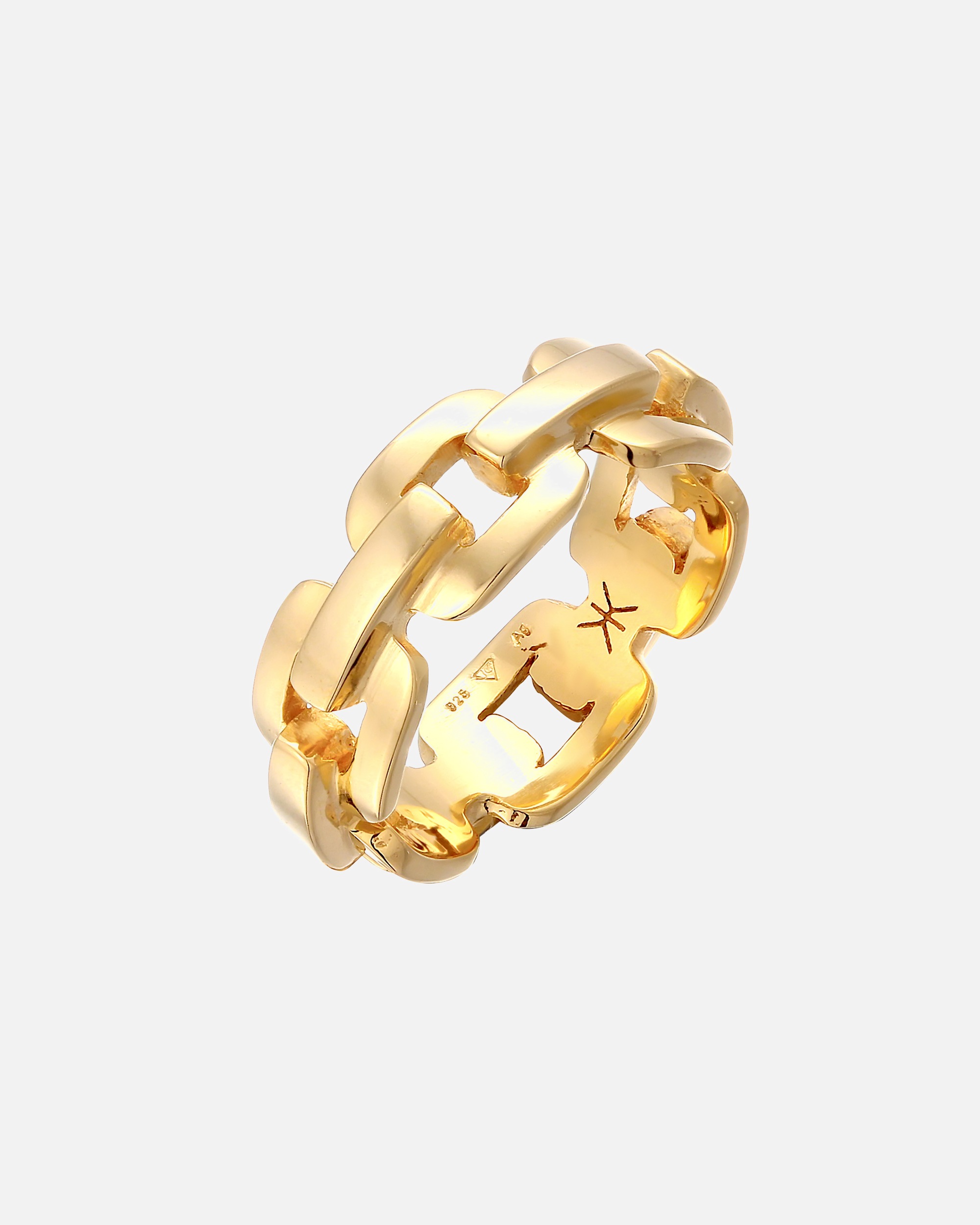 Ring für Männlich KUZZOI Herren Anker Kettenring Trend 925 Silber 58