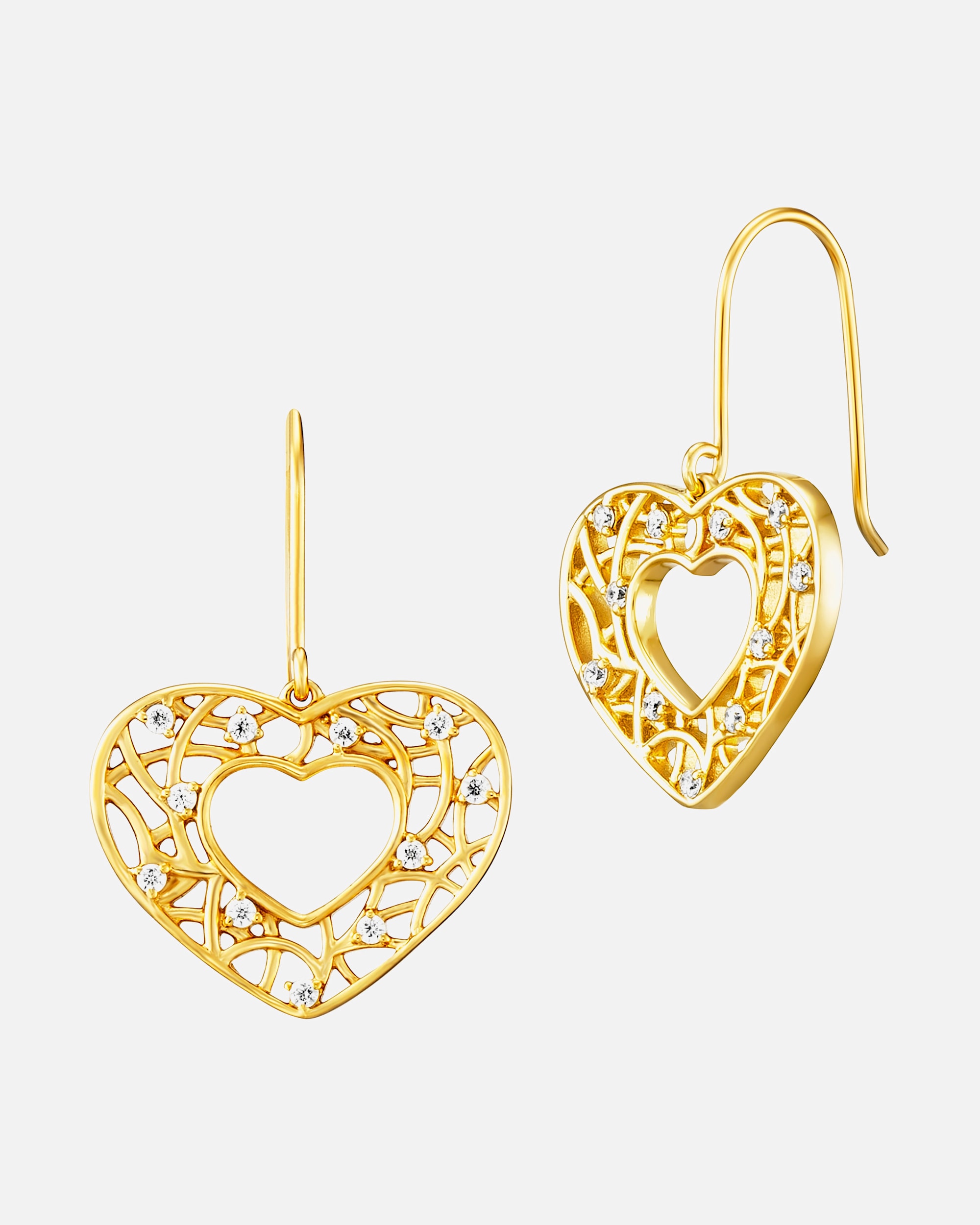 Ohrringe für Weiblich Julie Julsen Ohrhänger 925/- Sterling Silber Zirkonia weiß 1,5cm