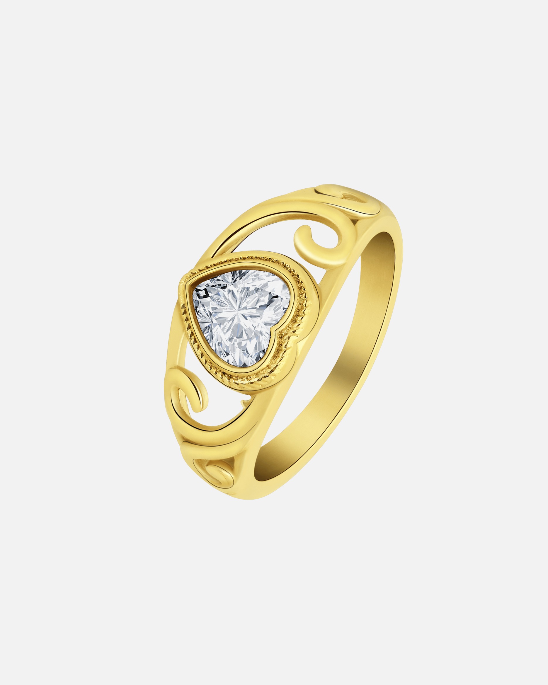 Ring für Männlich Lucardi Ringe Stahl Weiß - 66mm