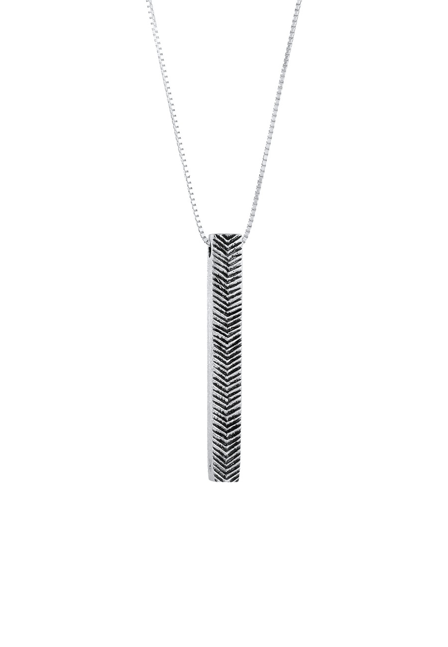 KUZZOI Herren Venezianer Kette Basic Oxidiert 925 Silber silberfarben