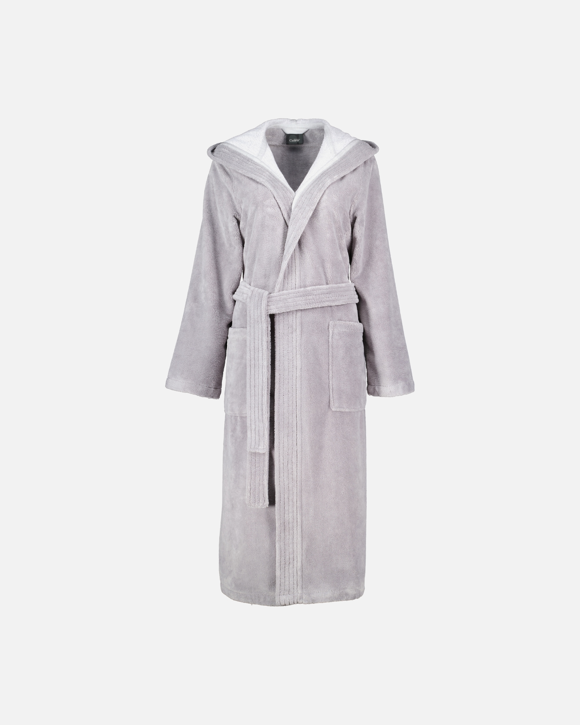 Bademantel für Weiblich Cawö Cawö Bademäntel Damen Kapuze 802 graphit - 73 M